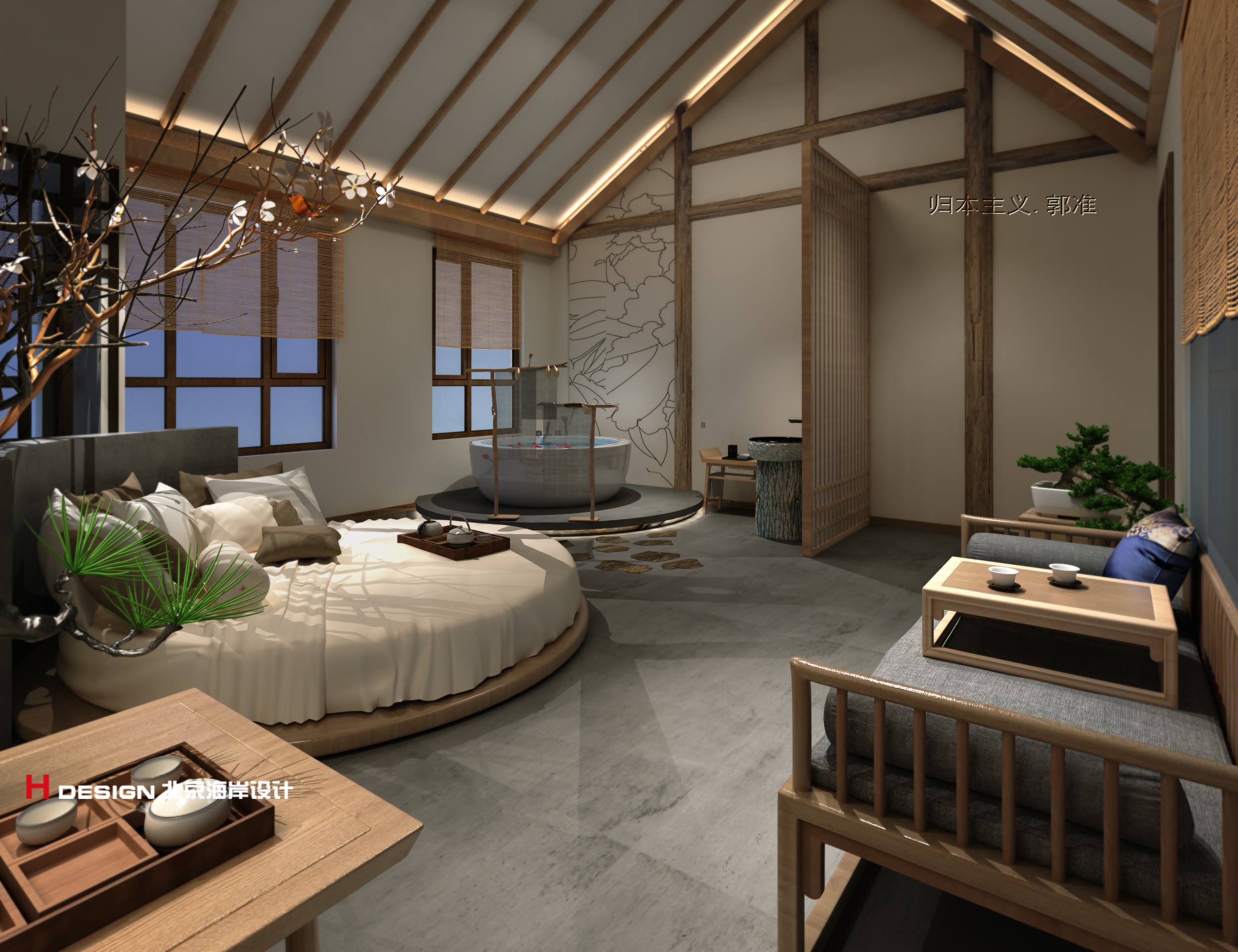 浣花草堂-moon民宿设计 - 效果图交流区-建e室内设计网