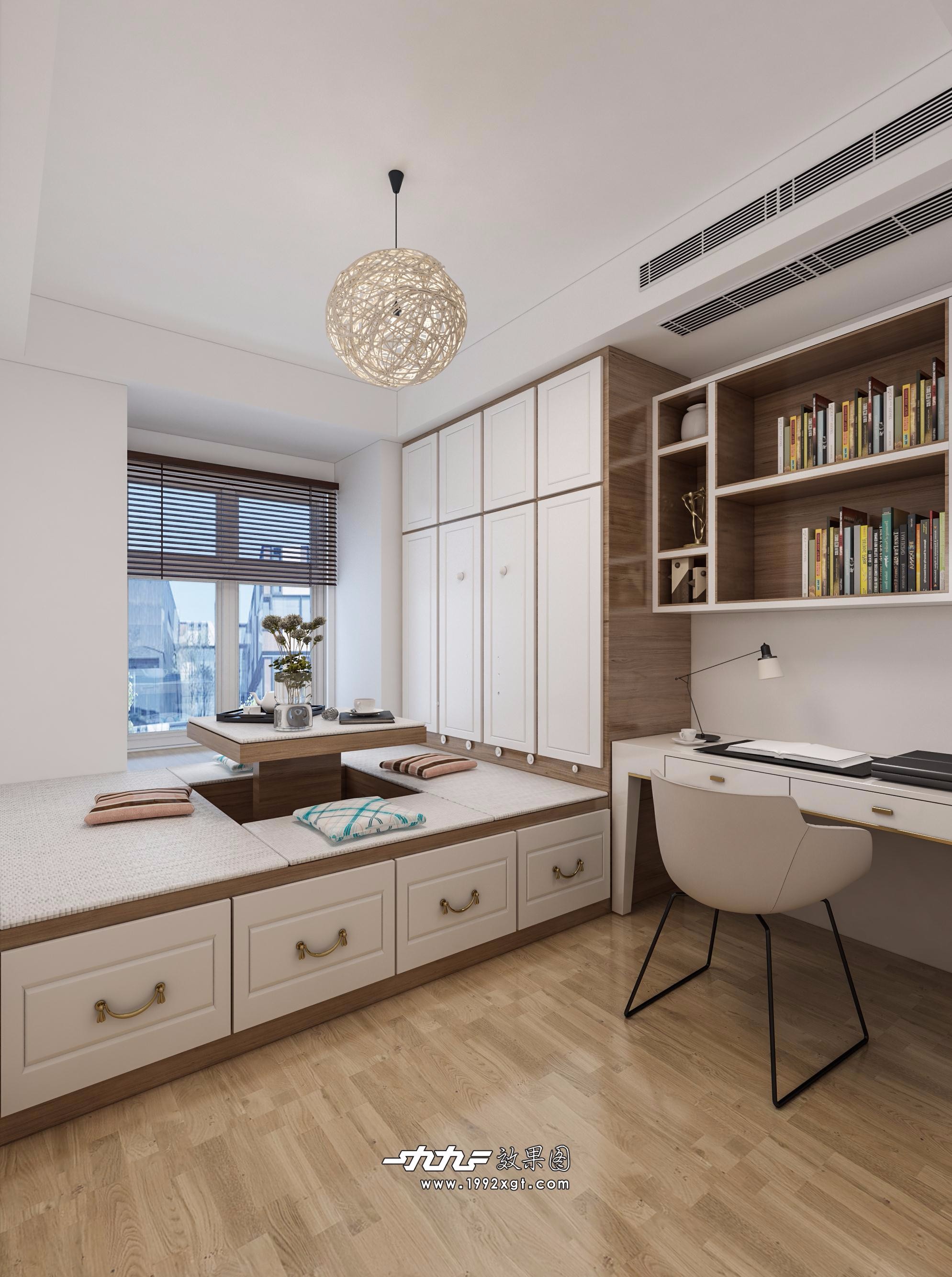 一九九二效果图-家装日式榻榻米