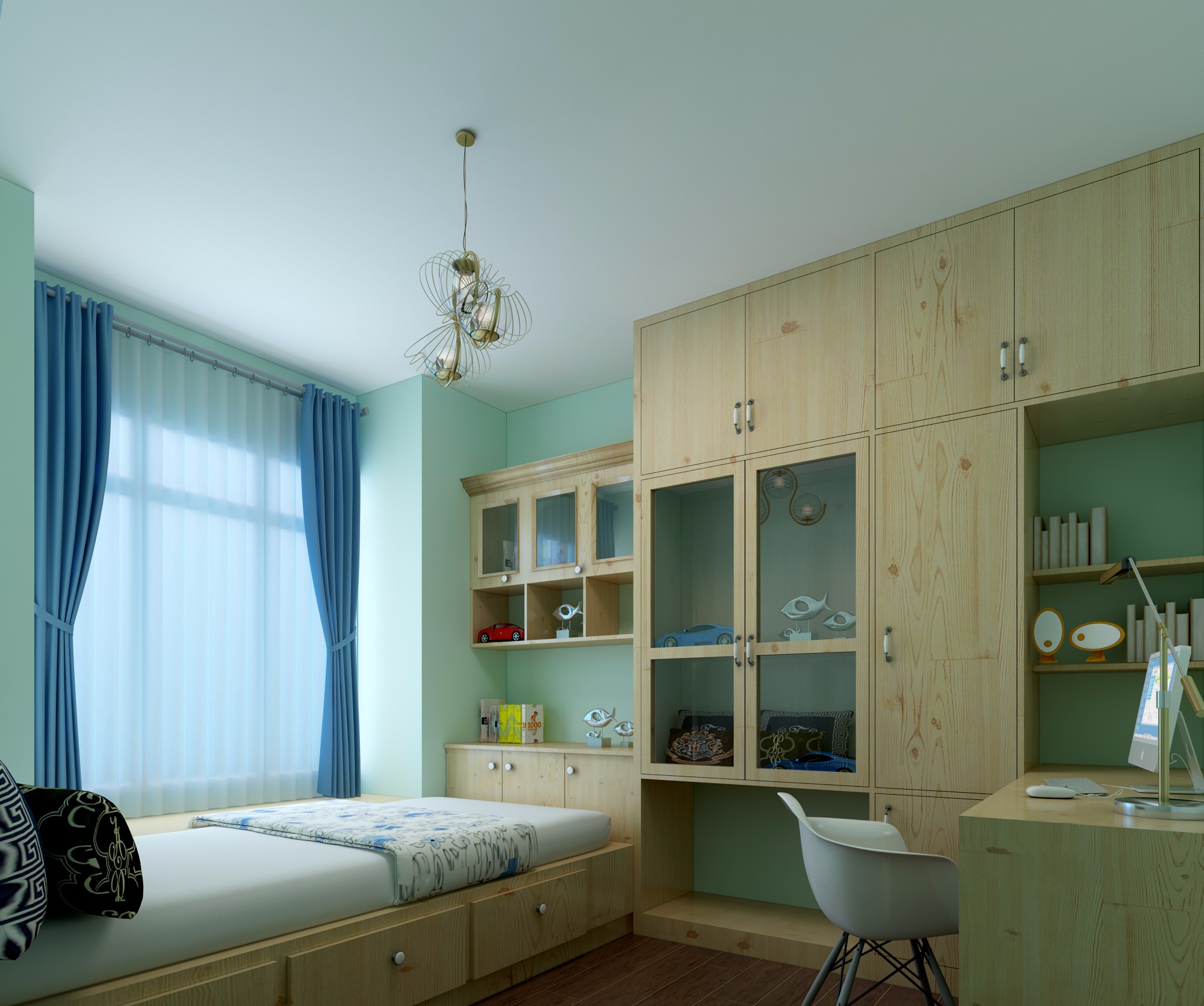 一九九二效果图-家装日式榻榻米