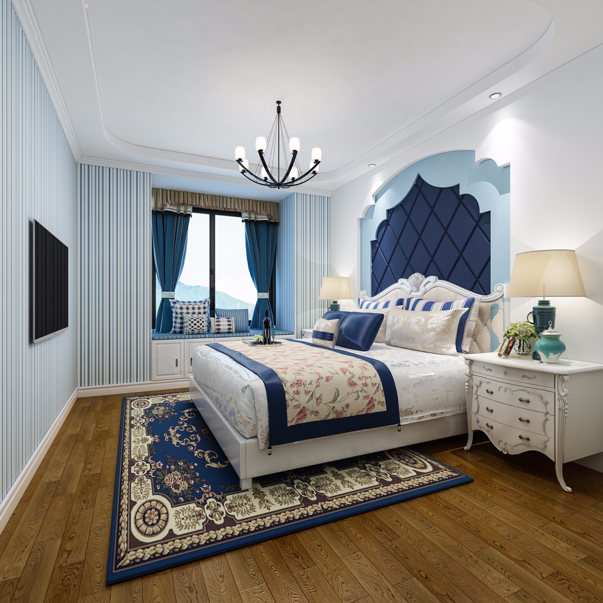 一九九二效果图-家装地中海