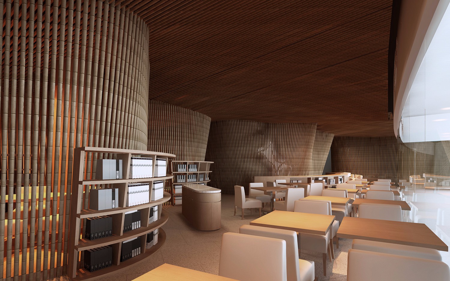 哈尔滨书吧 - 效果图交流区-建e室内设计网