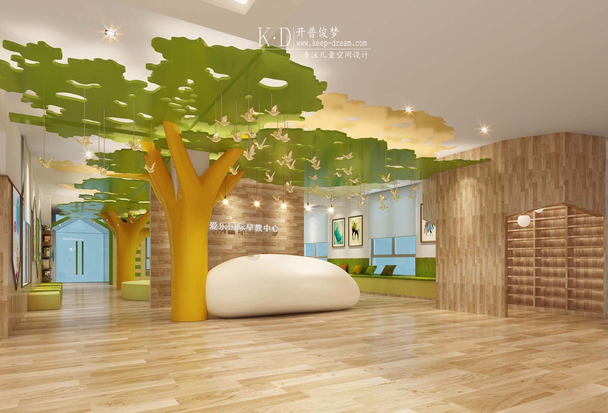 早教中心大厅设计图 - 效果图交流区-建e室内设计网