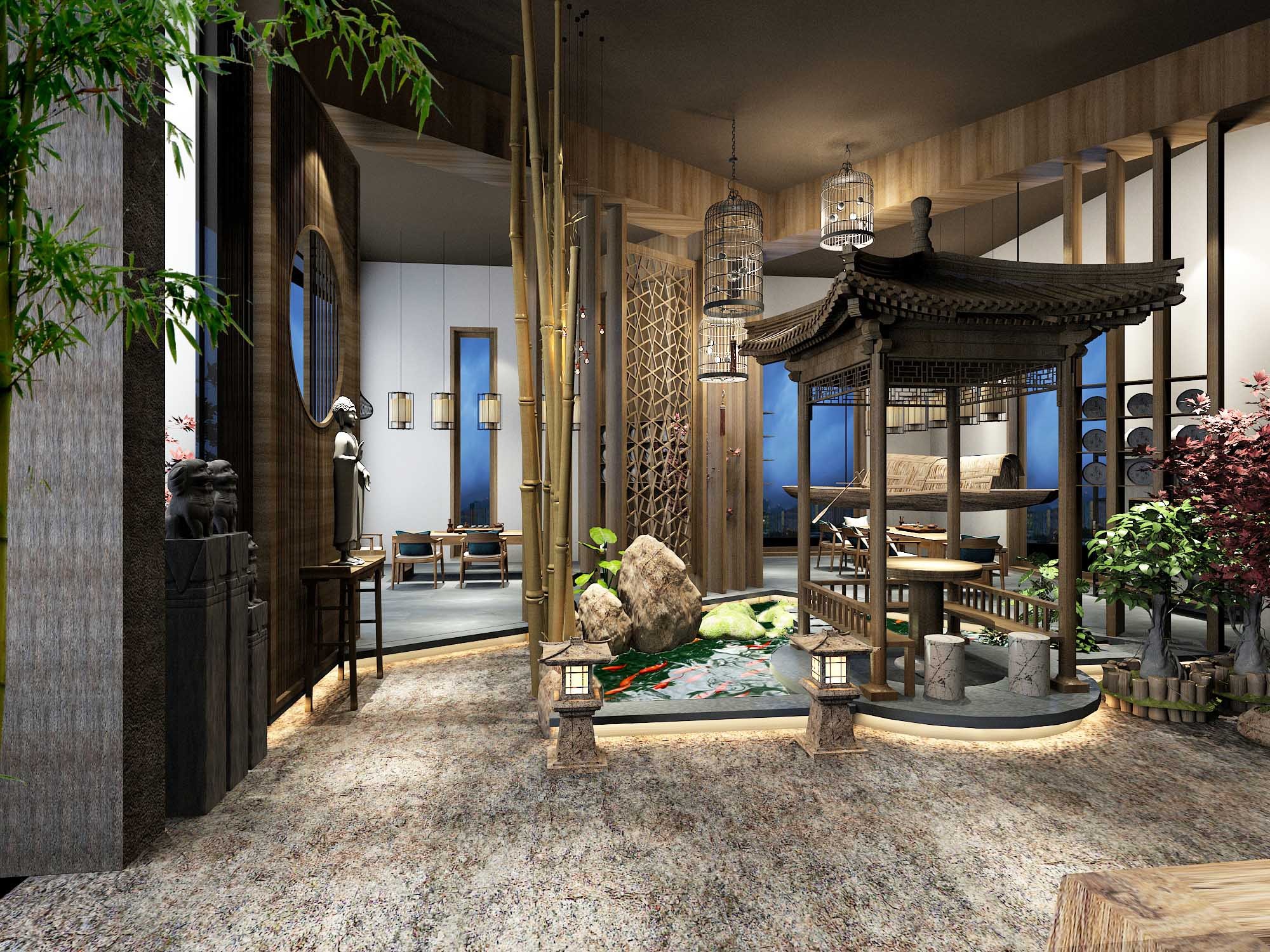 茶楼效果图展示 - 效果图交流区-建e室内设计网