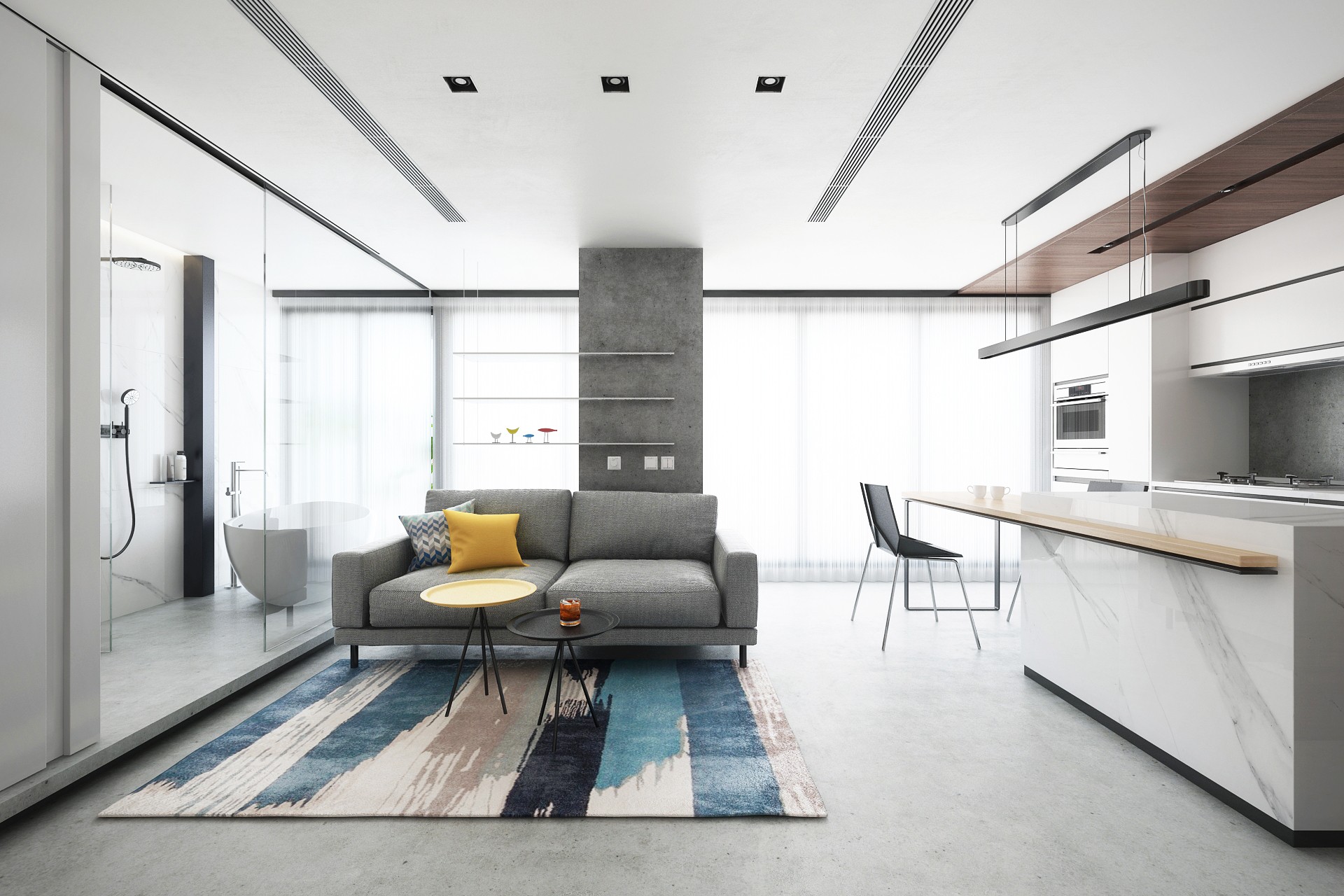 一组家居空间的渲染