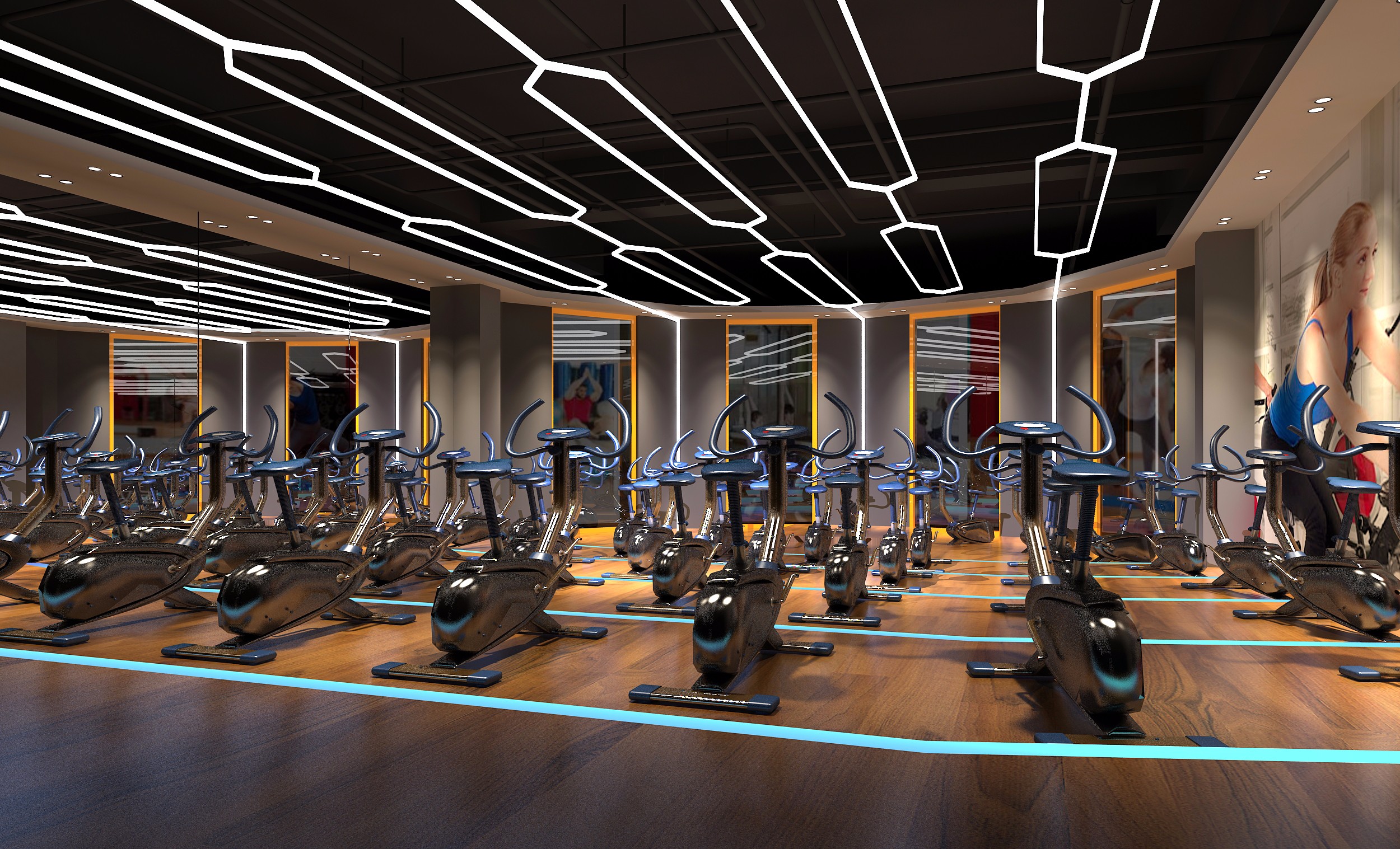 迈尚健身中心 - 效果图交流区-建e室内设计网