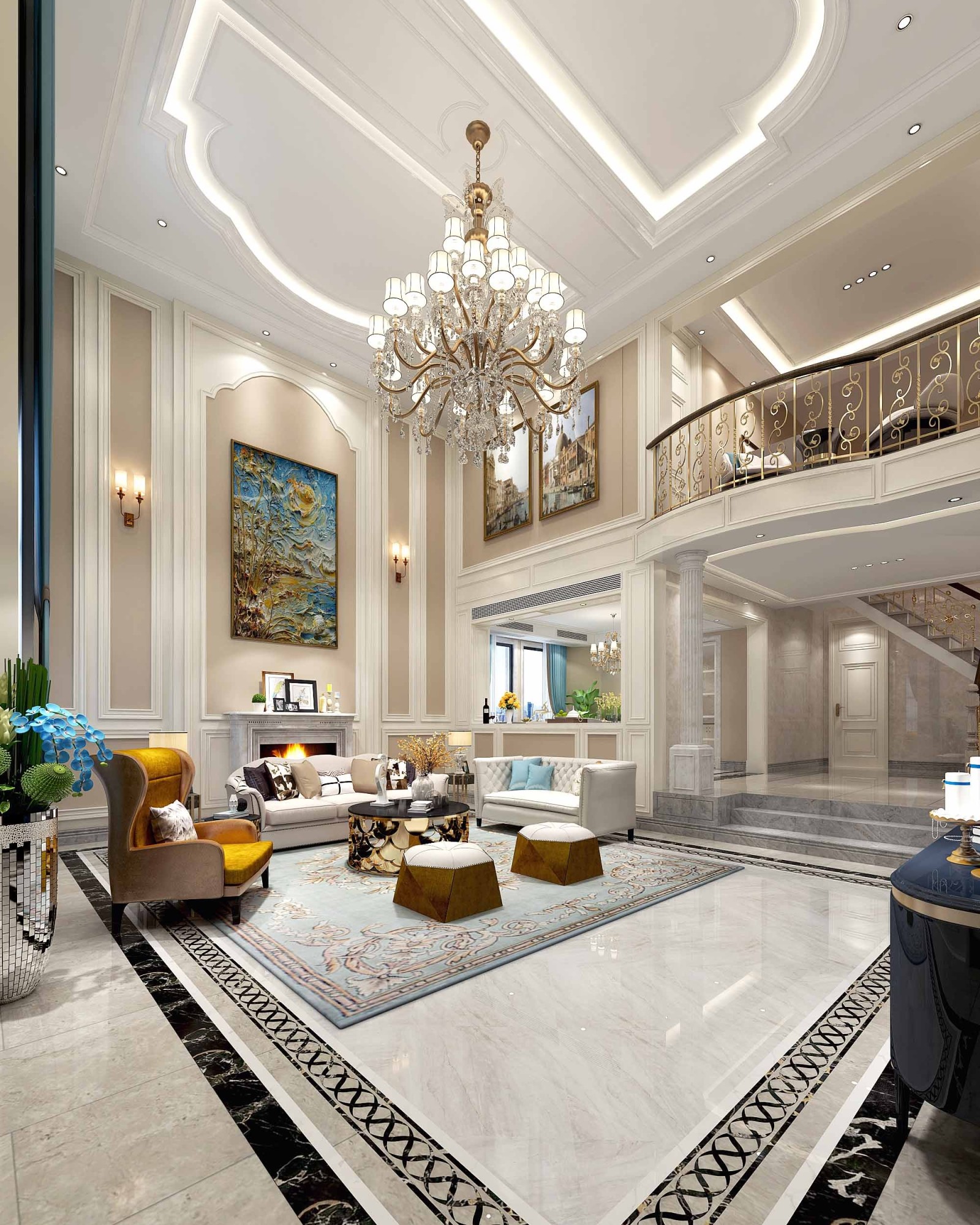 挑空别墅[ID: 116868582]_建e效果图