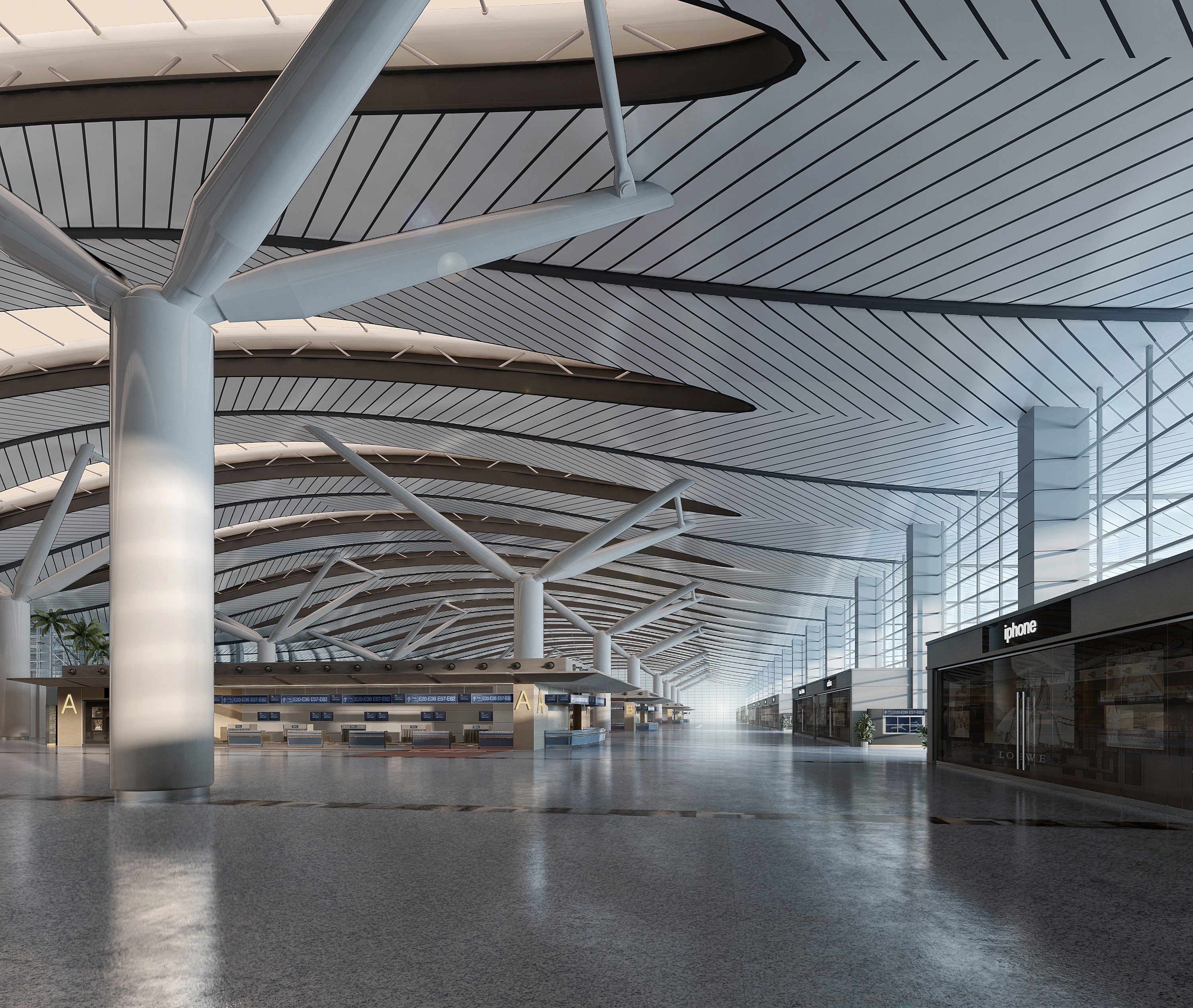 一九九二效果图-机场 - 效果图交流区-建e室内设计网