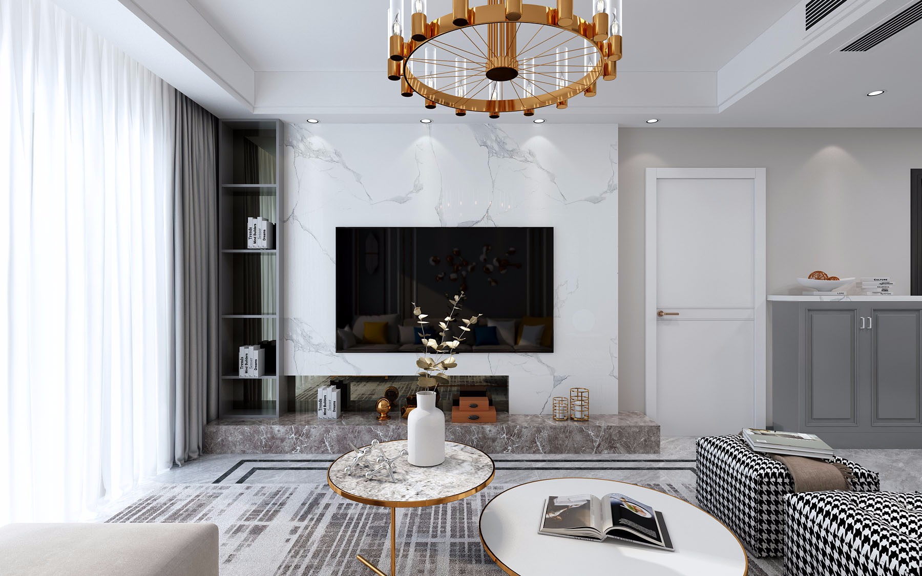 现代轻奢风 - 效果图交流区-建e室内设计网