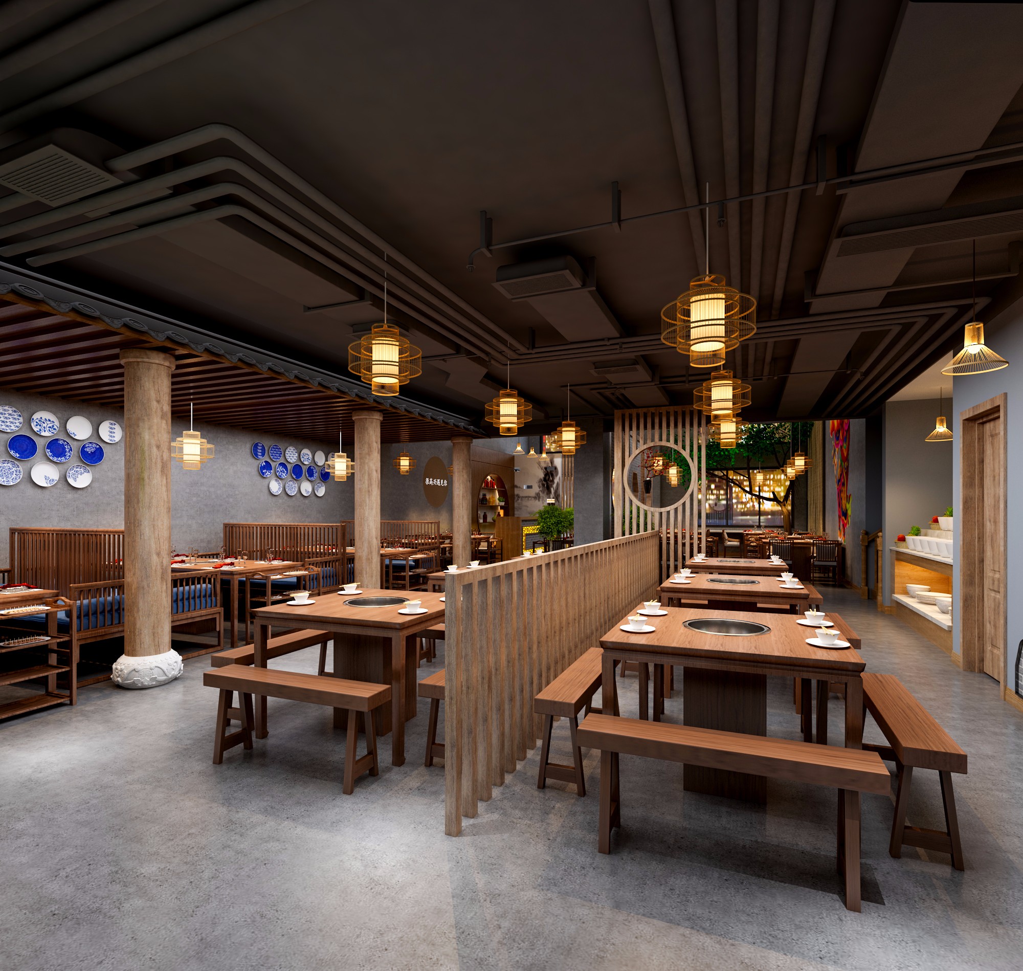 1992效果图~火锅店