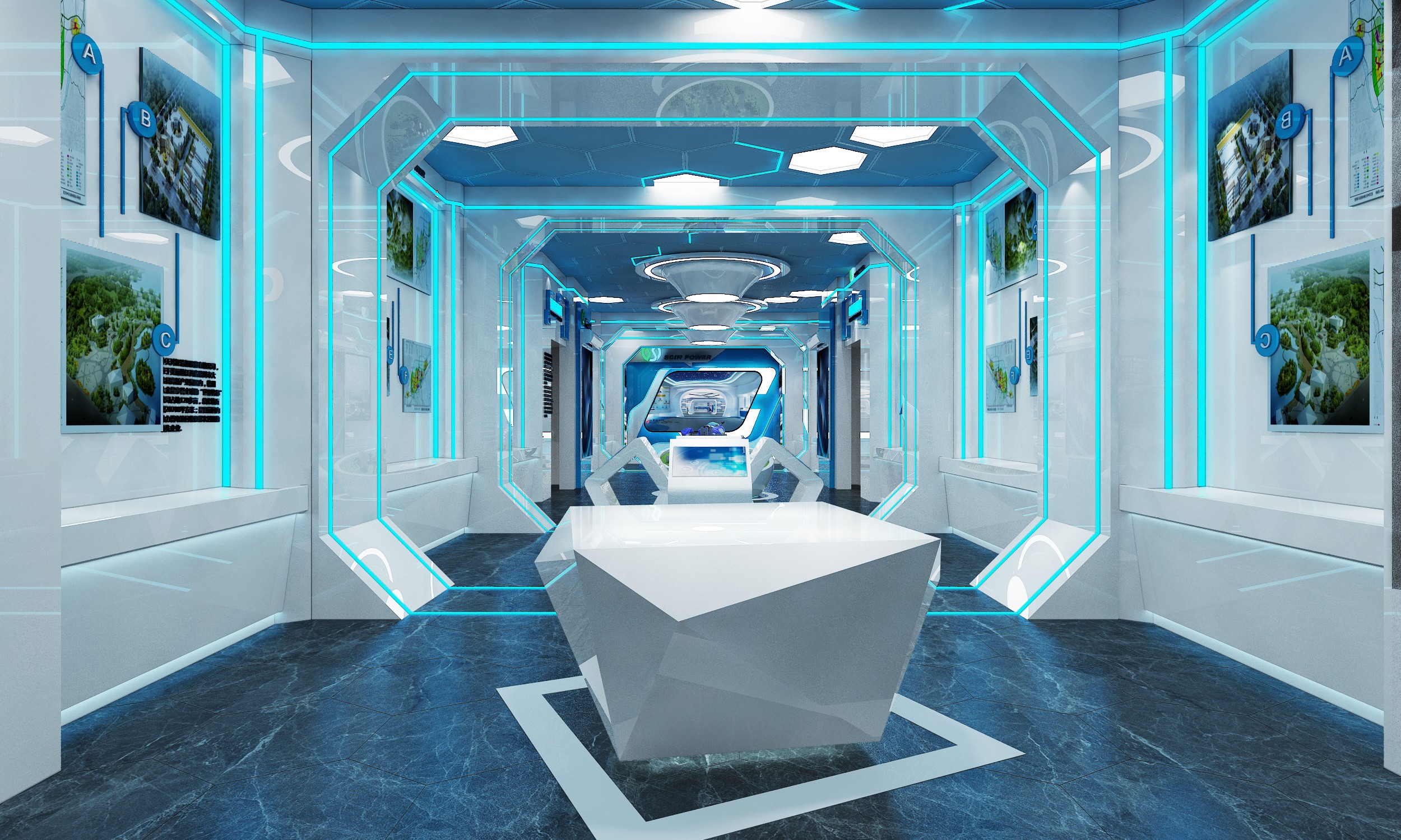 云锂清洁能源城市展市中心-北京展厅效果图设计效果1