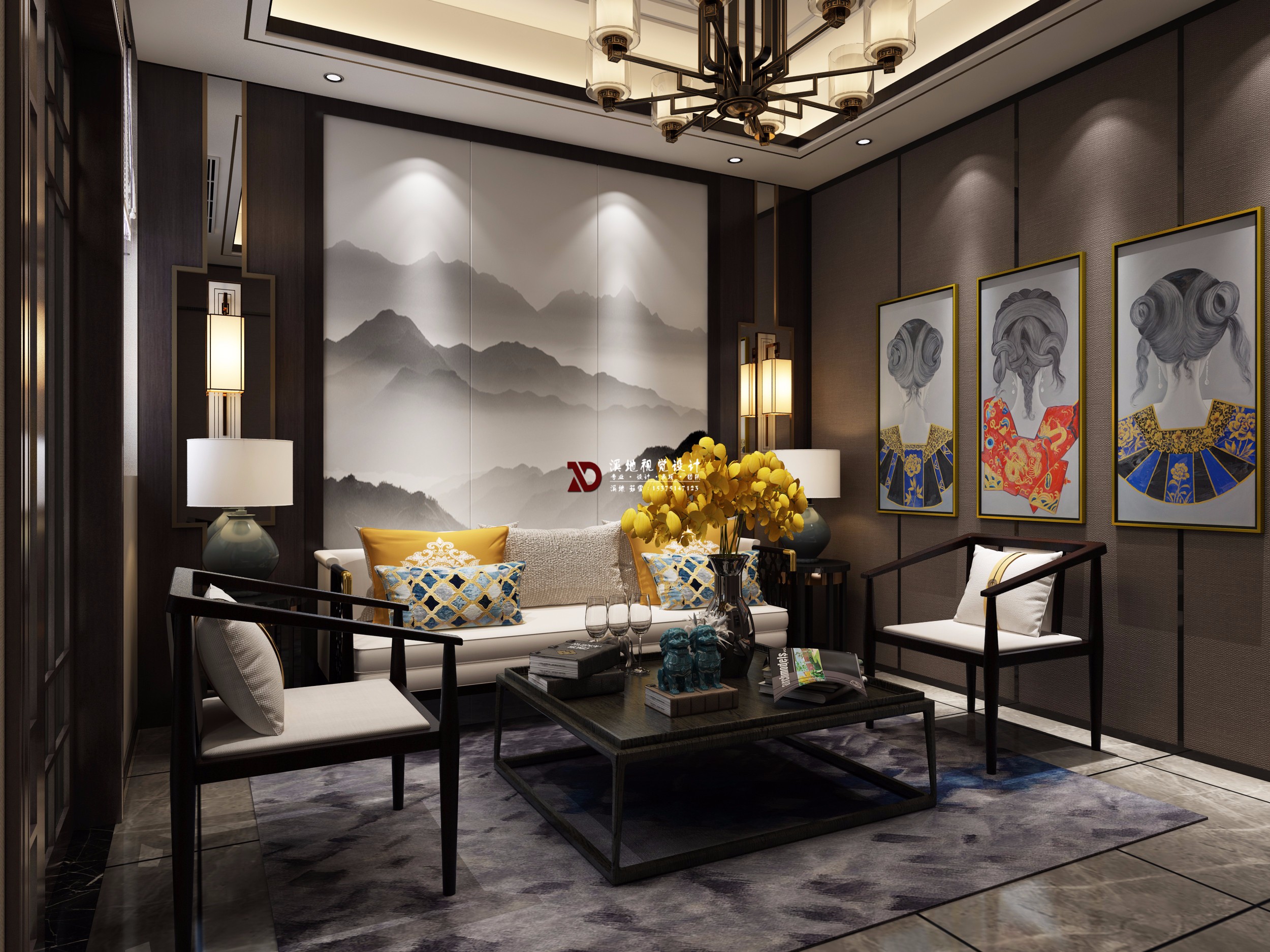 新中式家装 - 效果图交流区-建e室内设计网