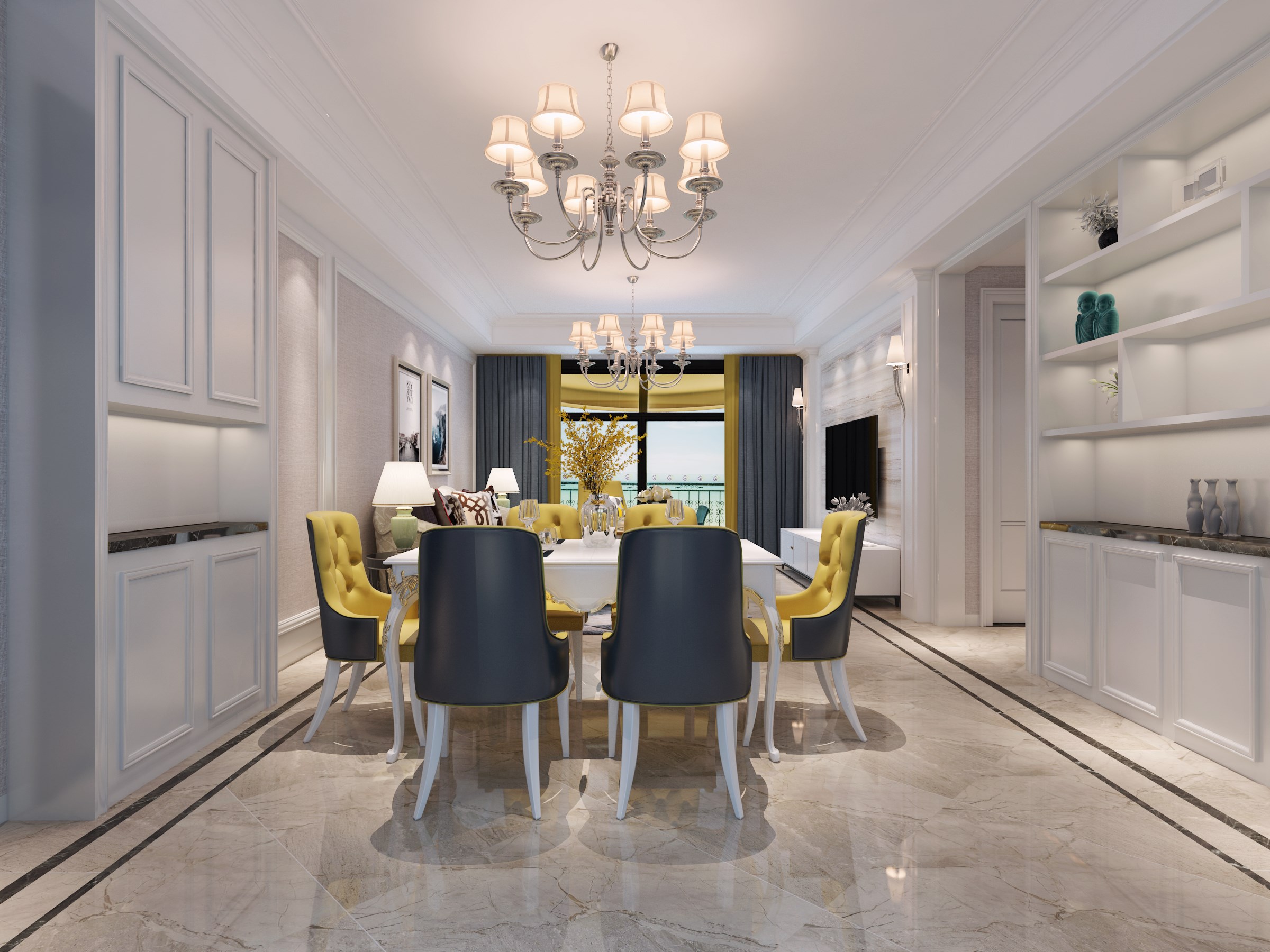 简欧- 效果图交流区-建e室内设计网