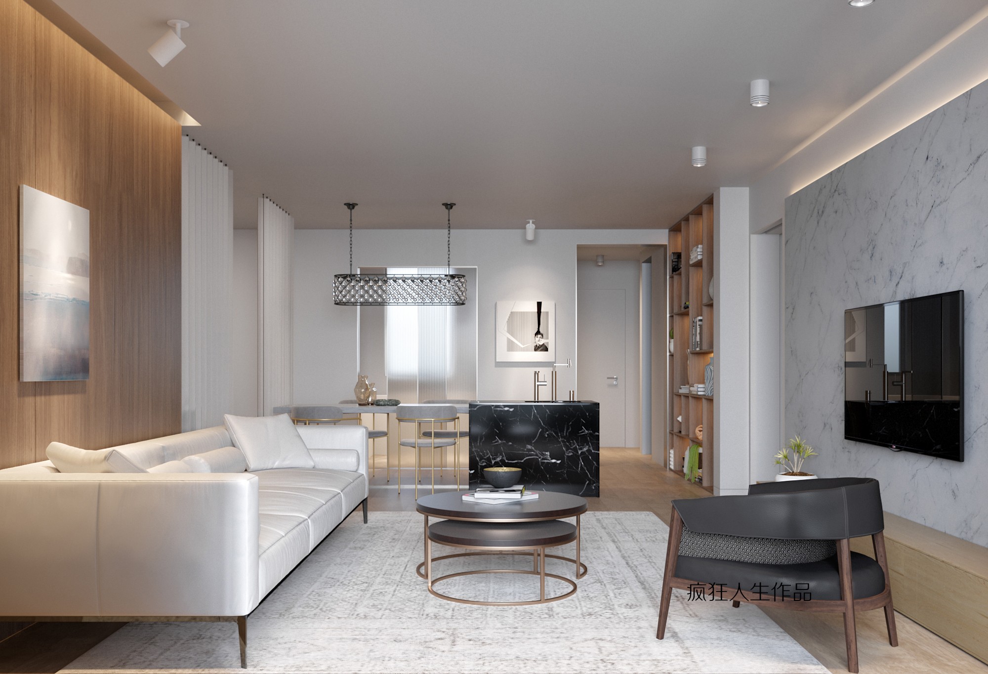 现代简约空间_疯狂人生作品