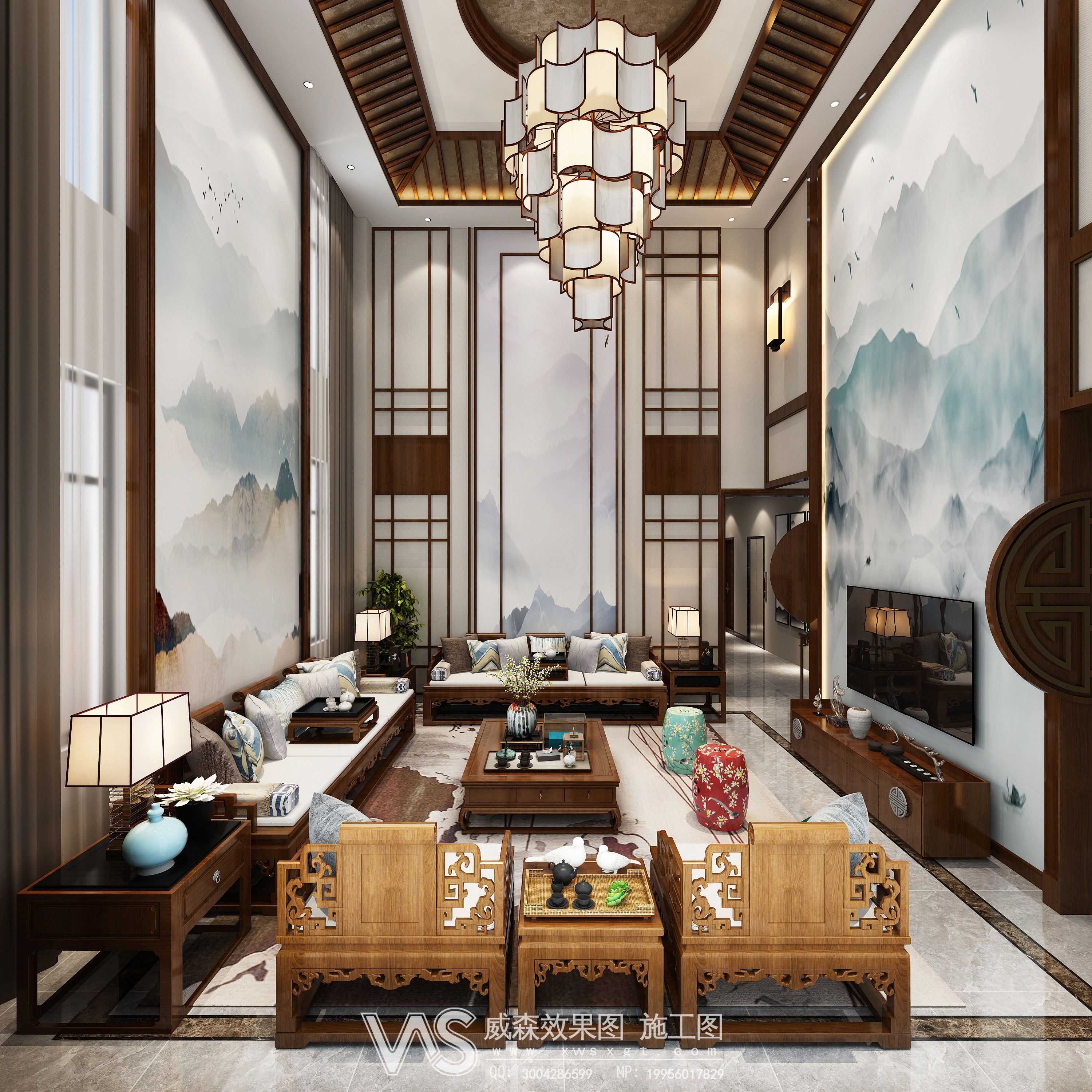 新中式别墅挑空