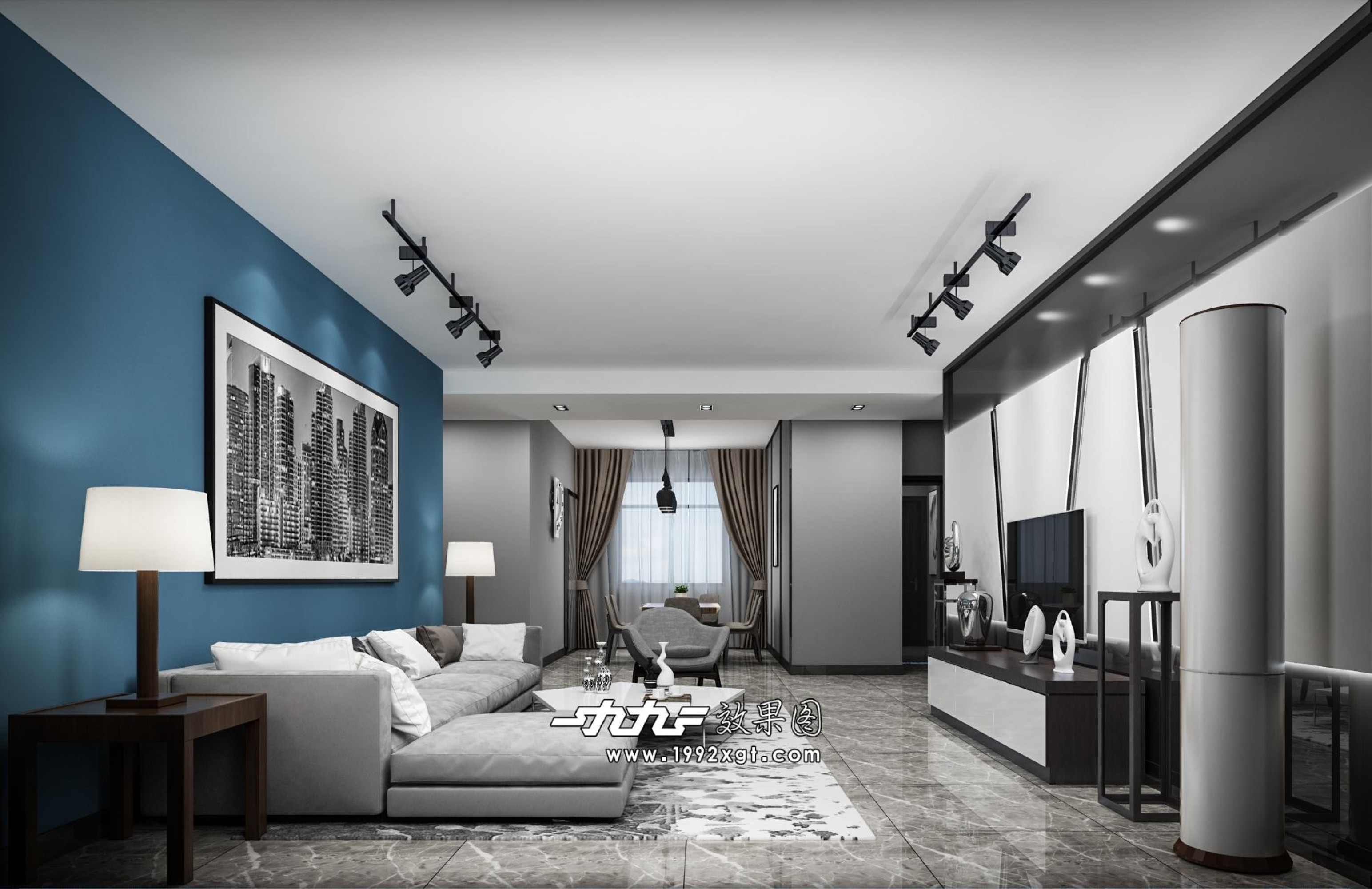 工业风家装设计[ID: 109725115]_建e效果图