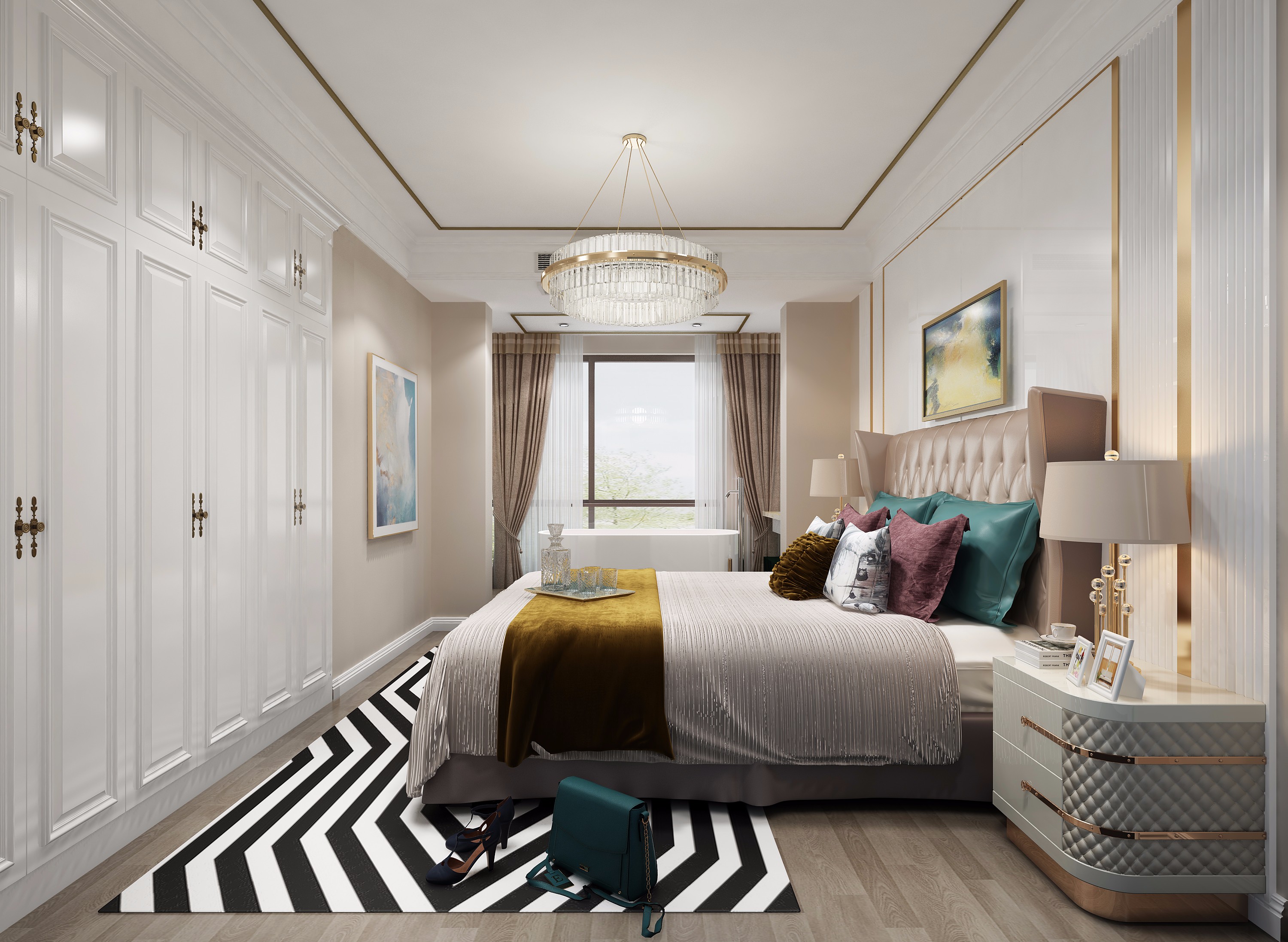 简欧轻奢家装设计 - 效果图交流区-建e室内设计网