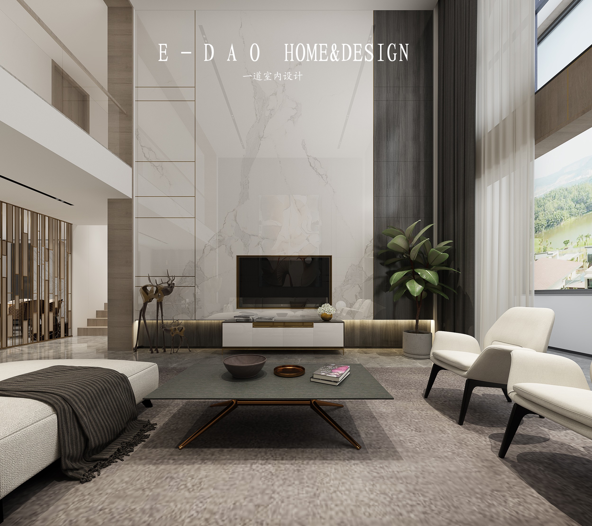 一道设计 专业室内设计团队打造极简港式风格 别墅设计