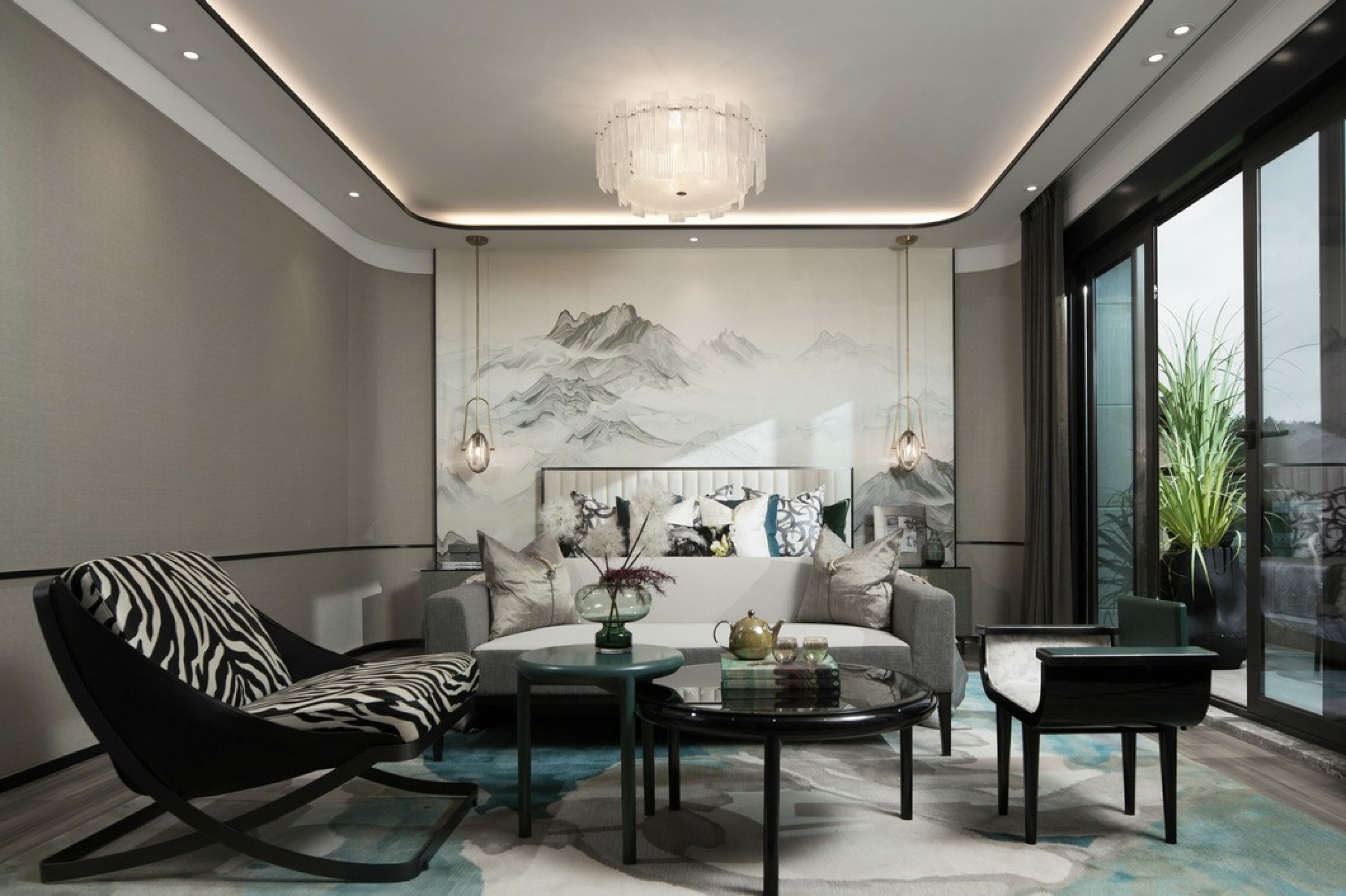 新中式别墅设计[ID: 111363569]_建e效果图