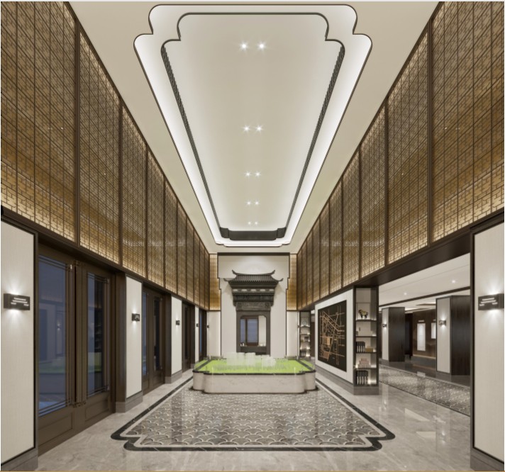 新中式售楼处 - 效果图交流区-建E室内设计网