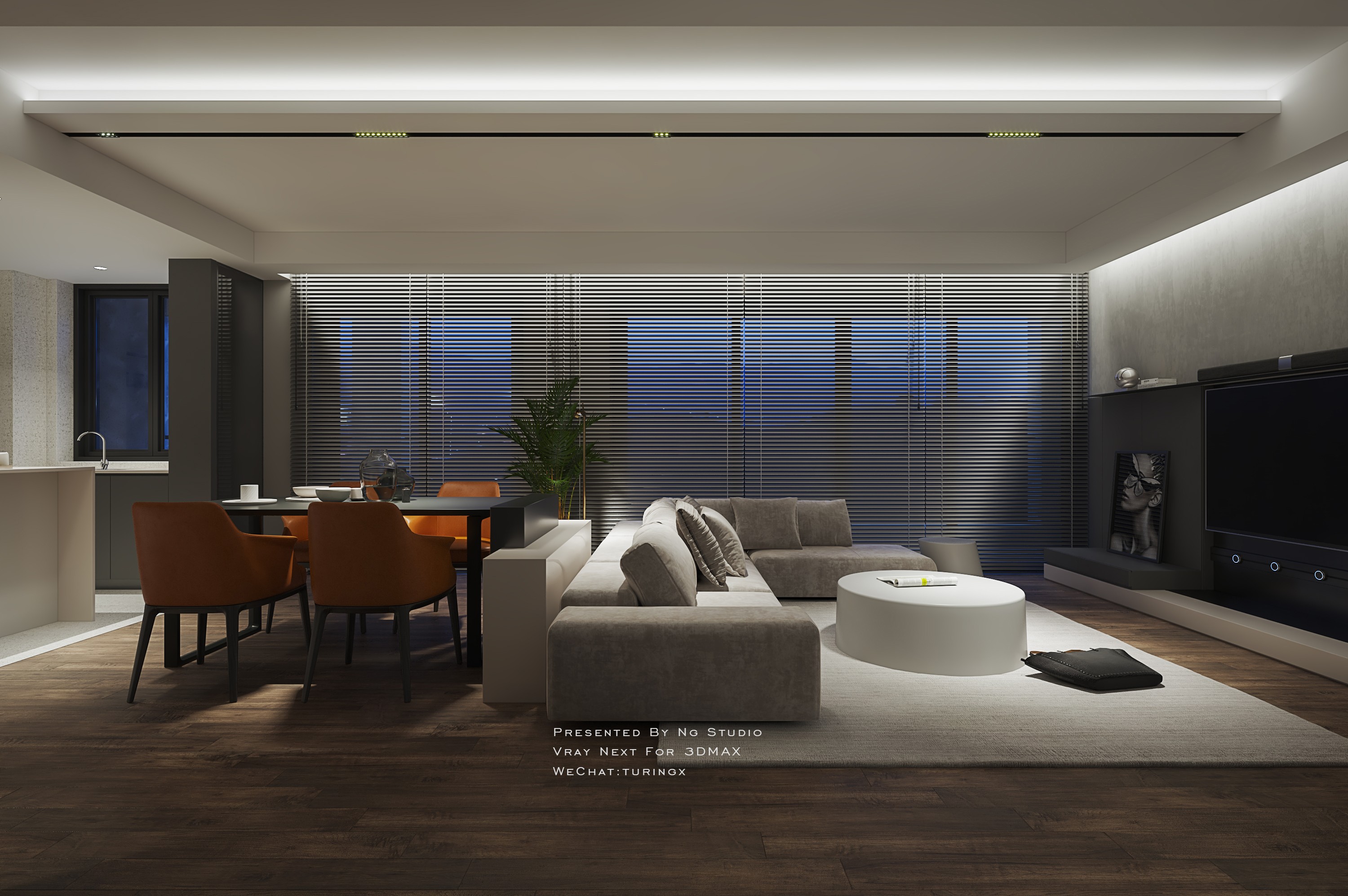 现代夜景家装设计方案 - 效果图交流区-建E室内设计网