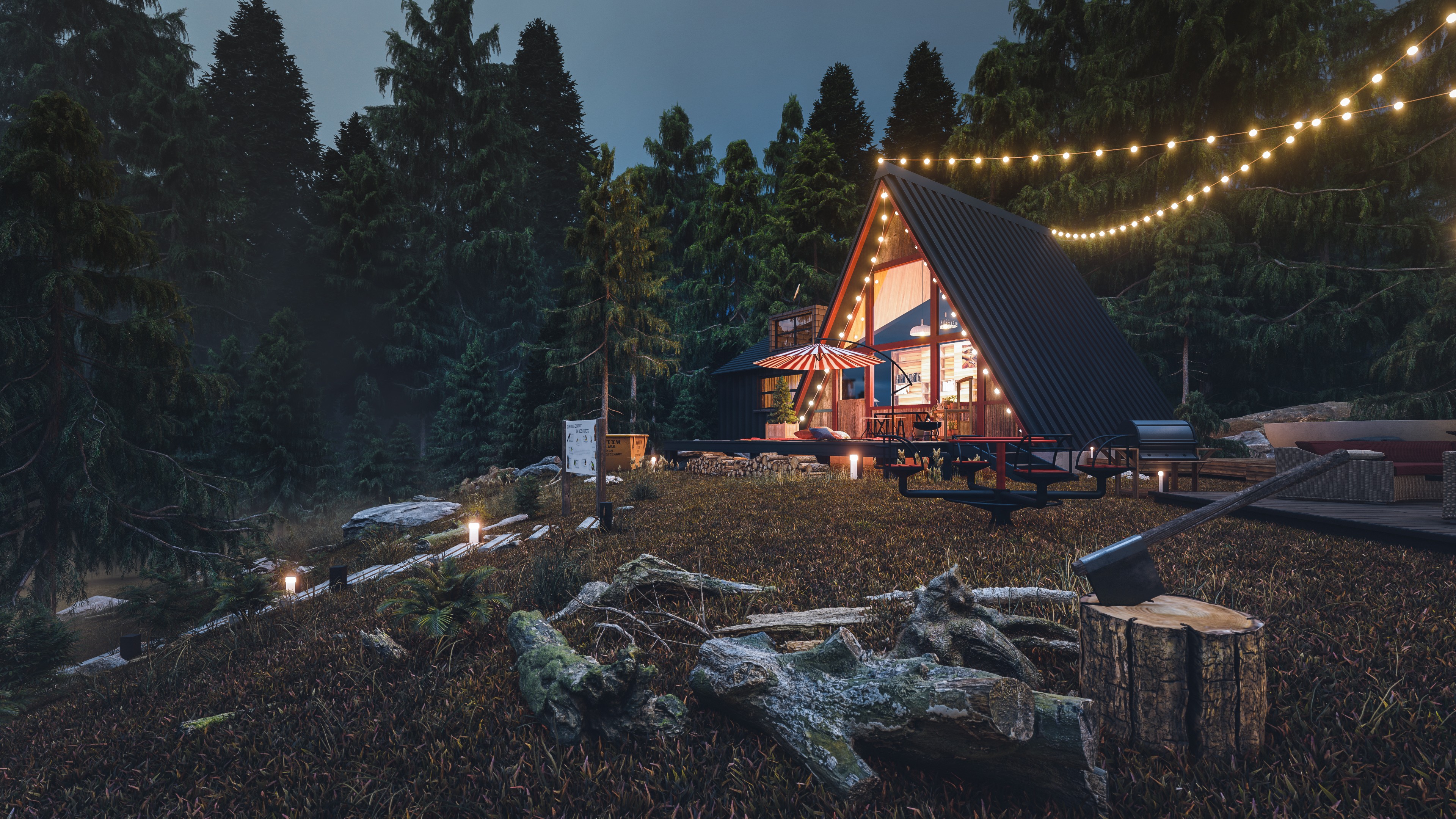 现代森林建筑变现 - 效果图交流区-建e室内设计网