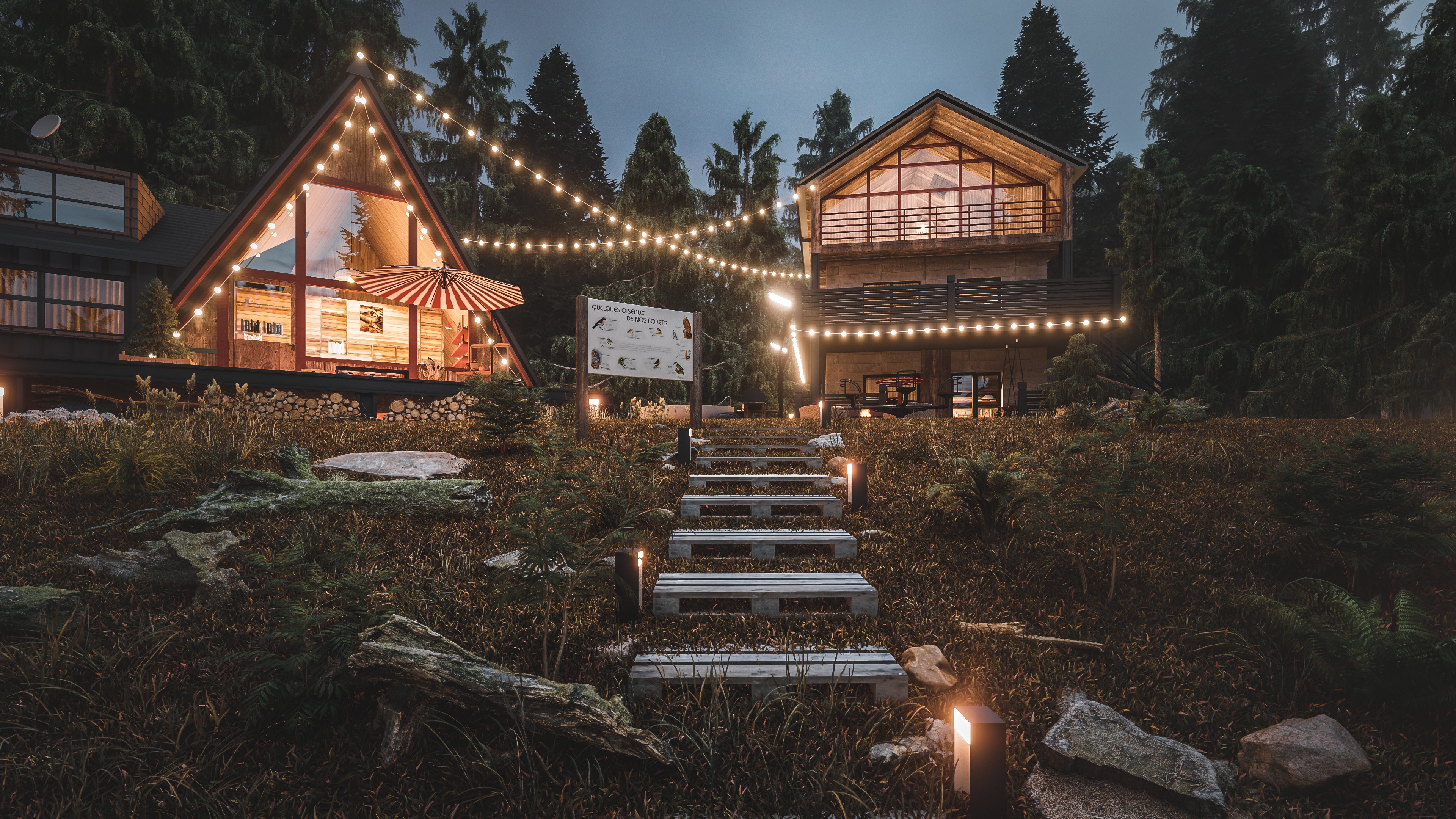 现代森林建筑变现 - 效果图交流区-建e室内设计网