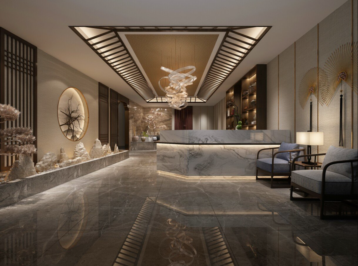 新中式会所 - 效果图交流区-建e室内设计网
