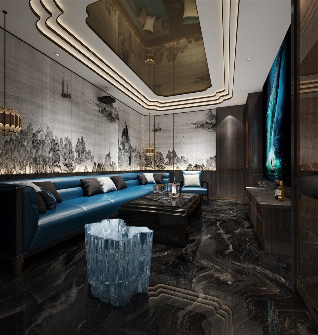 现代ktv包间 - 效果图交流区-建e室内设计网