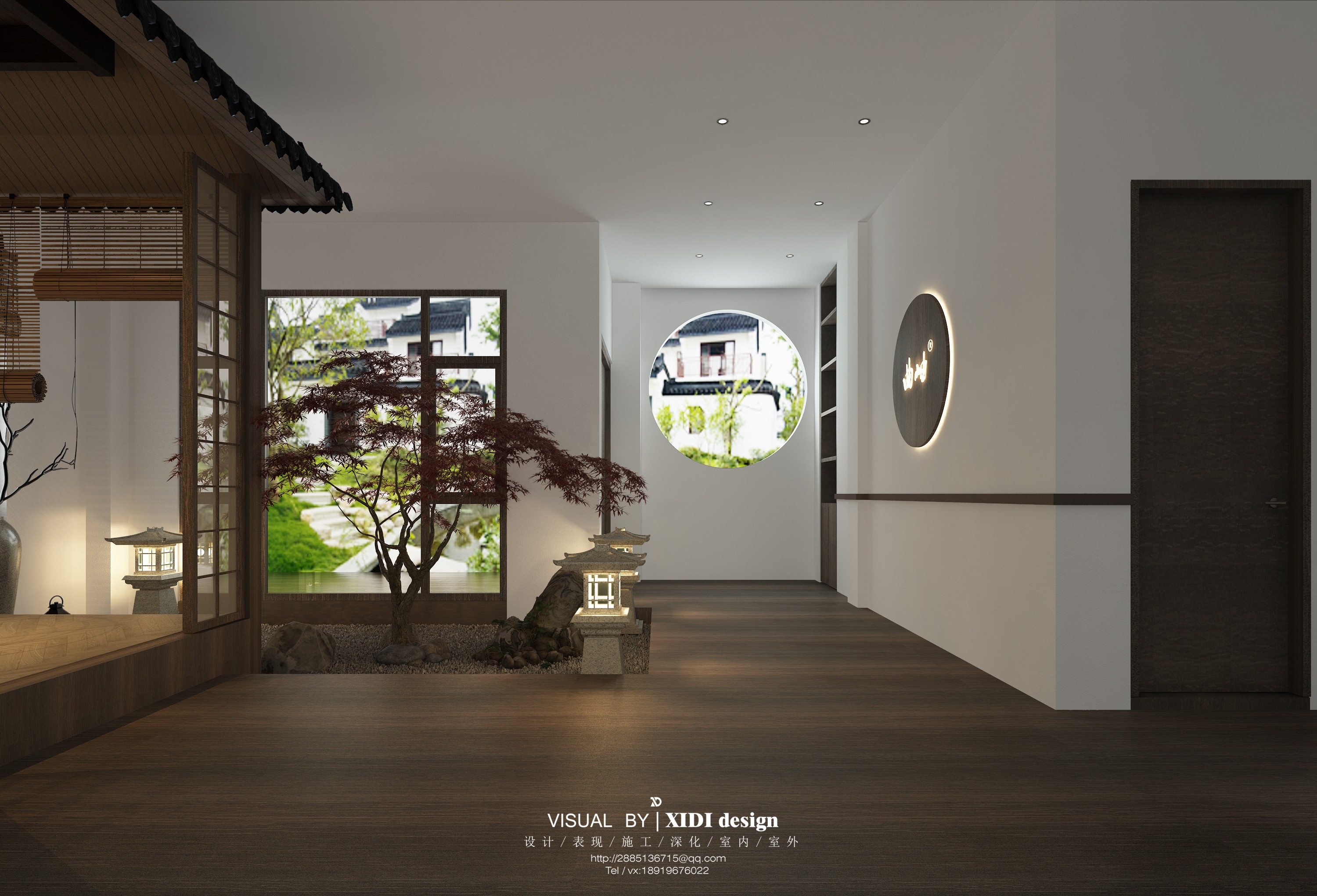 新中式茶室 - 效果图交流区-建E室内设计网