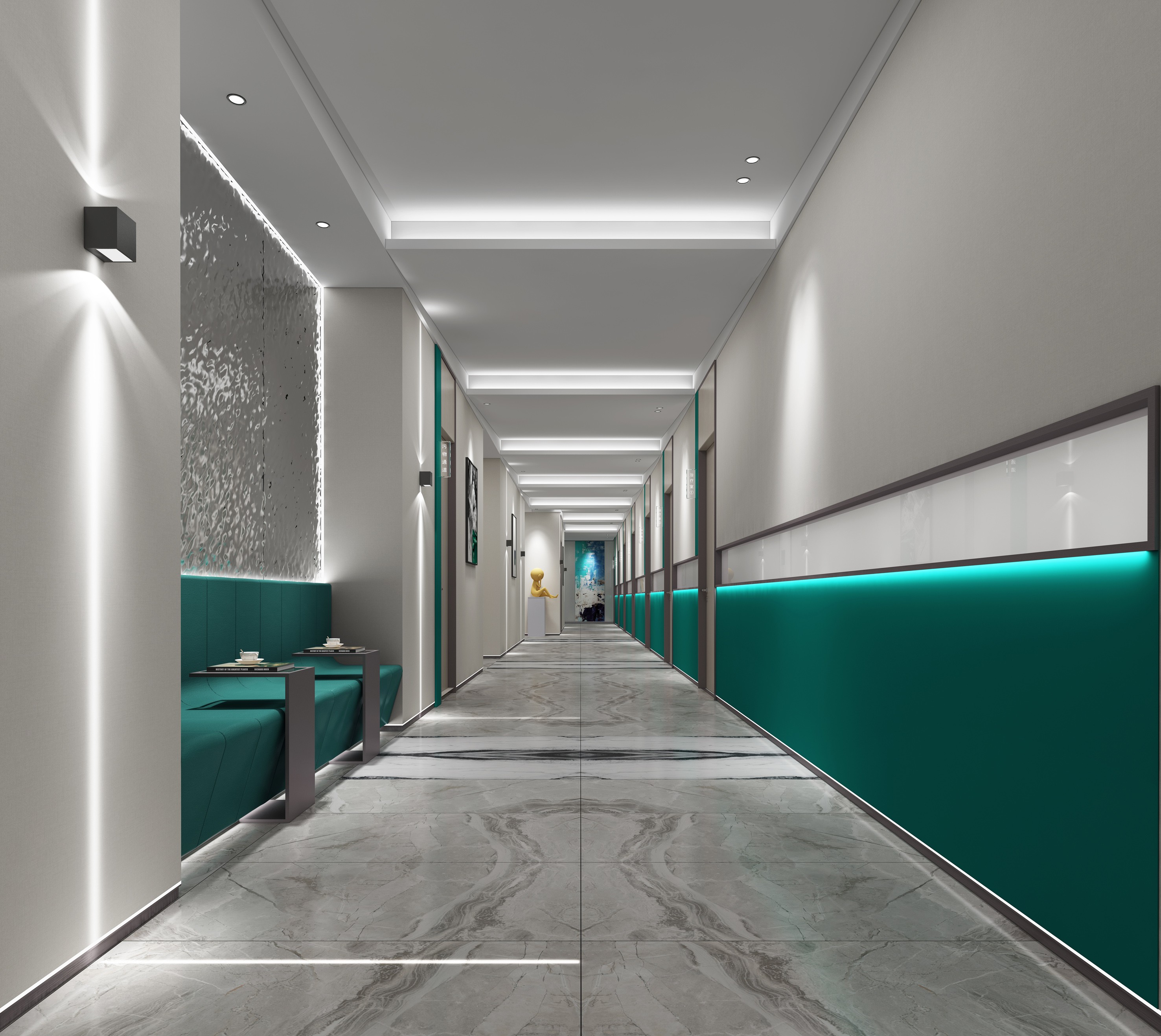 现代口腔医院大厅咨询室过道卫生间手术室休息区