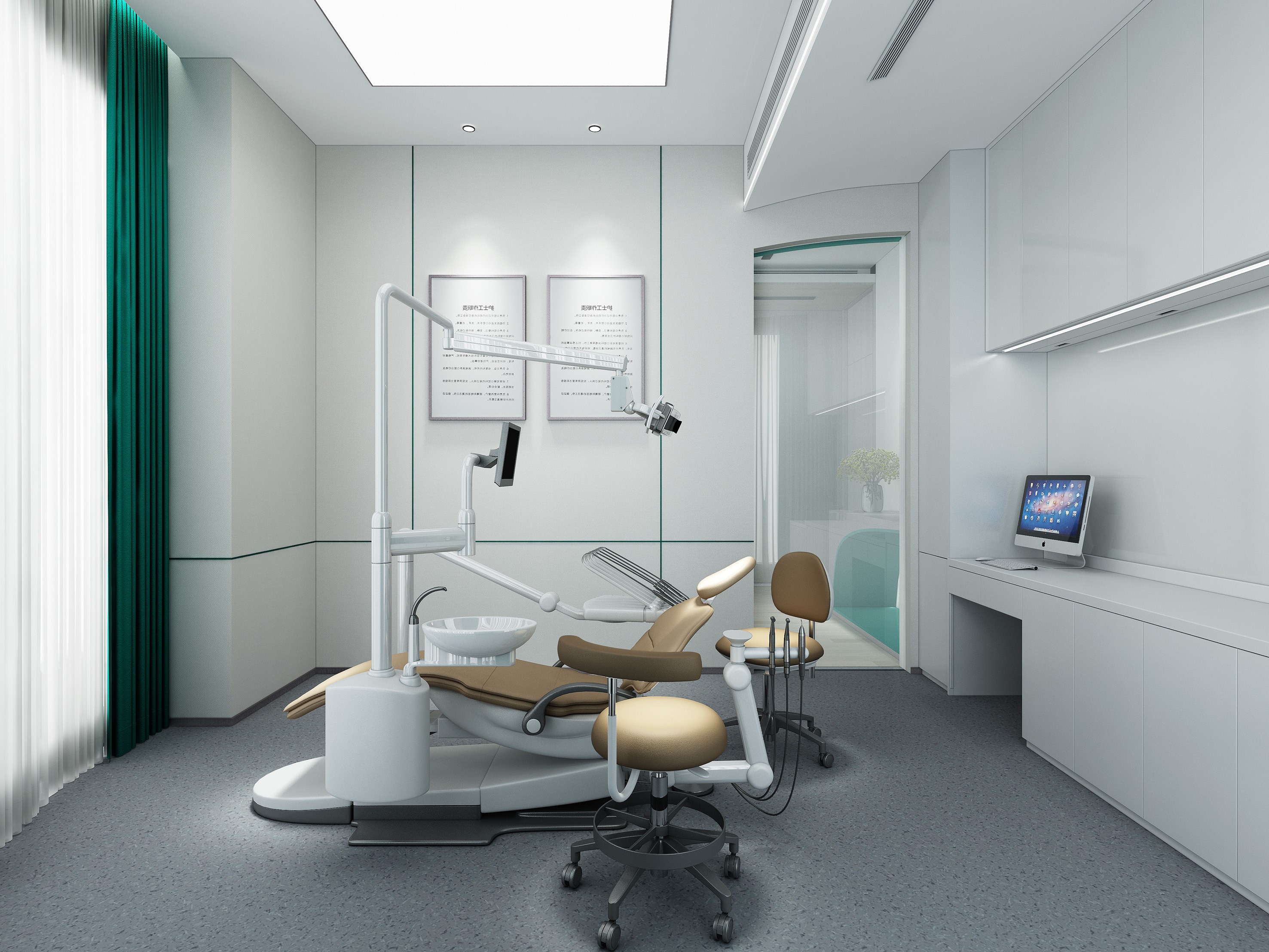 项目名称:江西萍乡牙佰年口腔医院 设计面积:约1800㎡ 主要材质:大