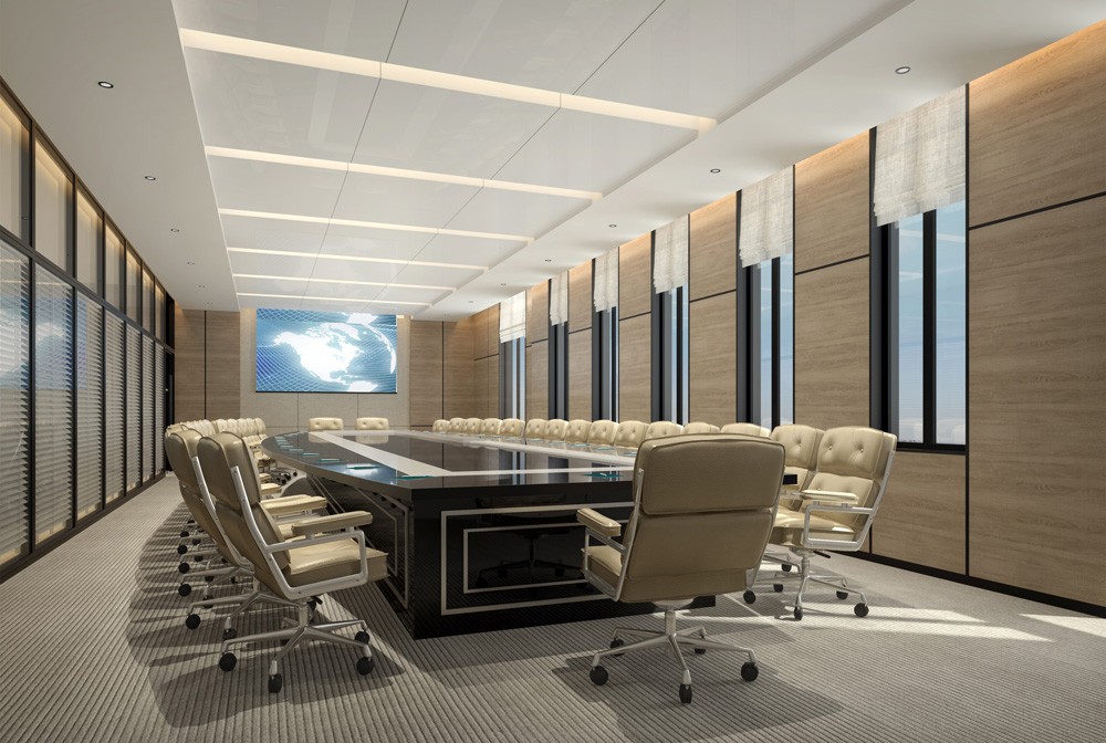 现代会议室前台办公室 - 效果图交流区-建e室内设计网