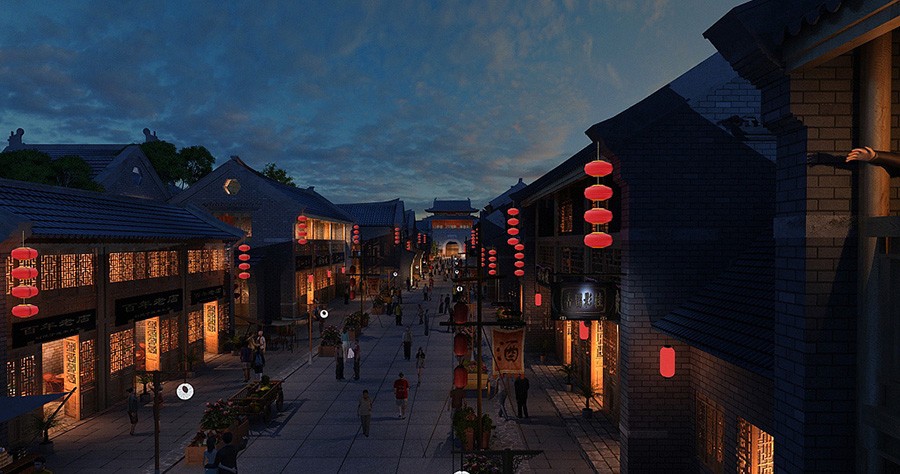 古建商业街设计案例效果图