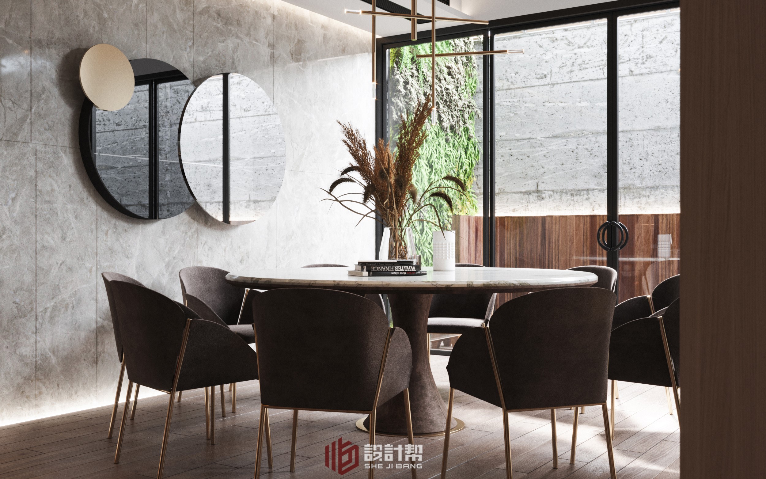 现代客厅餐厅阳台 - 效果图交流区-建E室内设计网