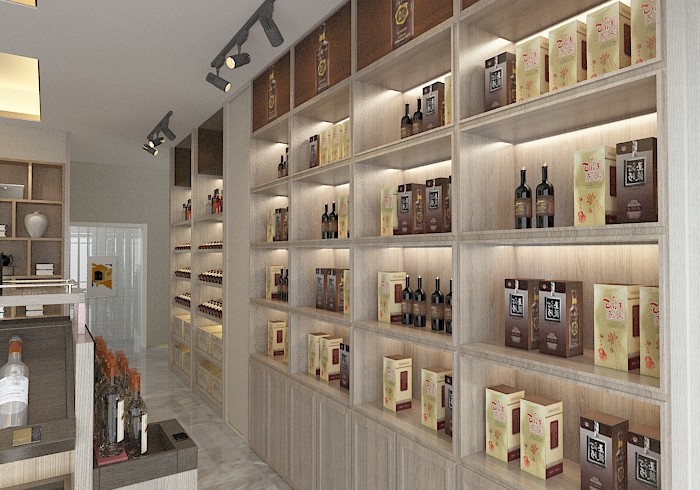 中式烟酒店 - 效果图交流区-建e室内设计网