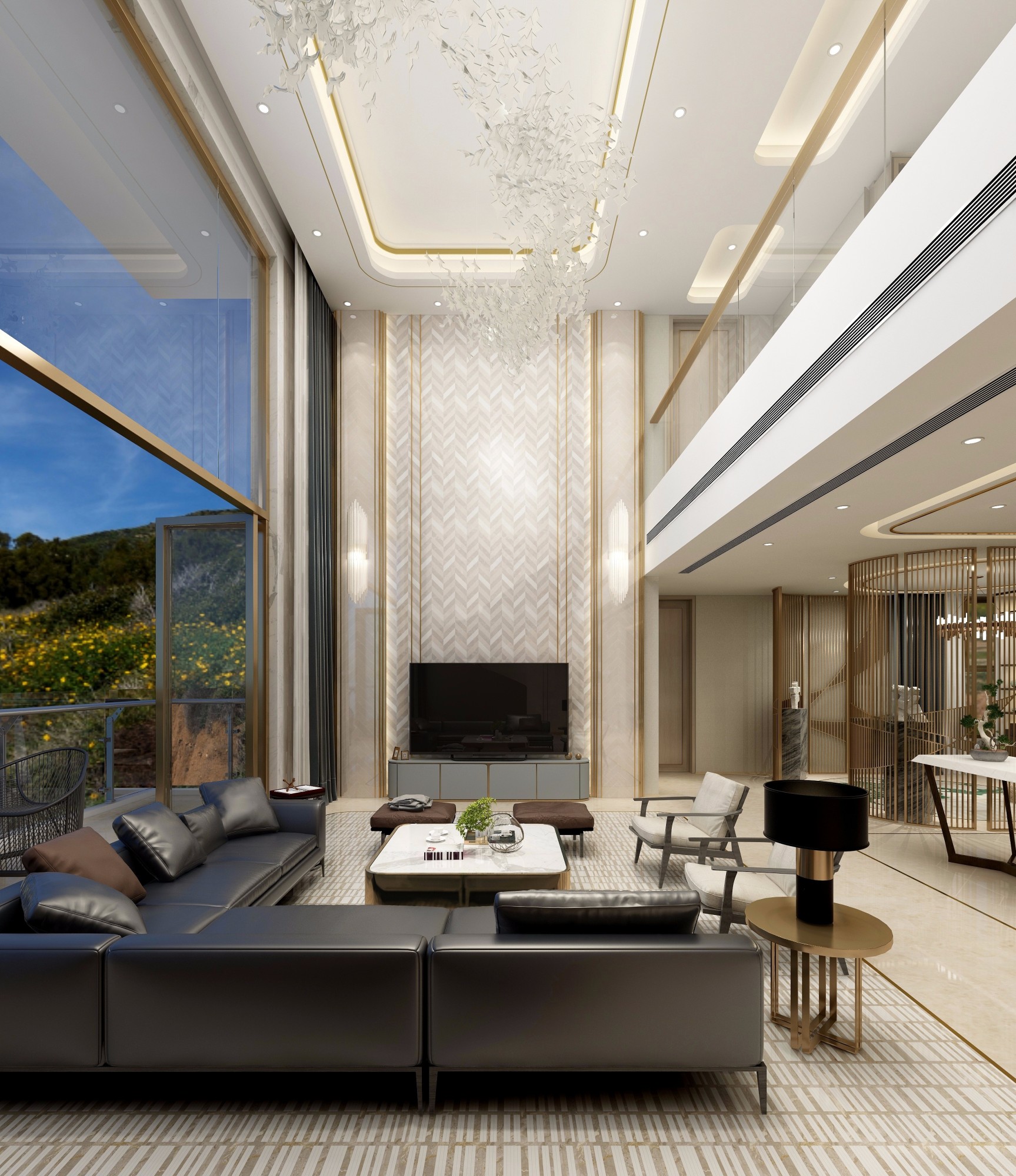现代客厅餐厅[ID: 105006131]_建e效果图
