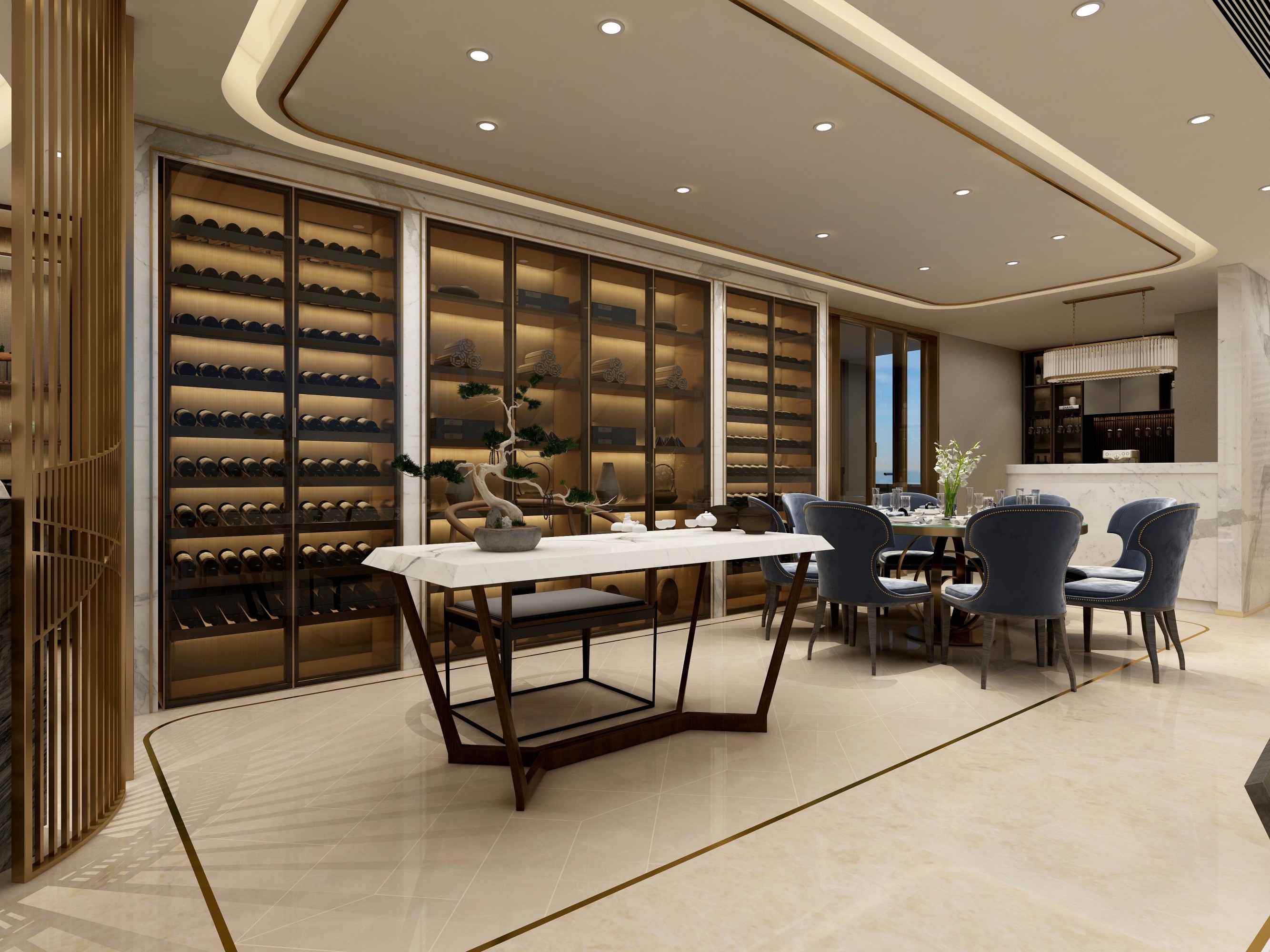 现代客厅餐厅[ID: 105006131]_建e效果图