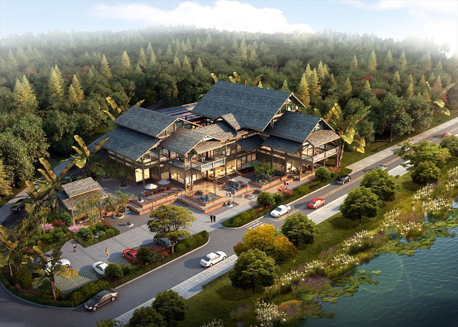 农家乐设计案例效果图