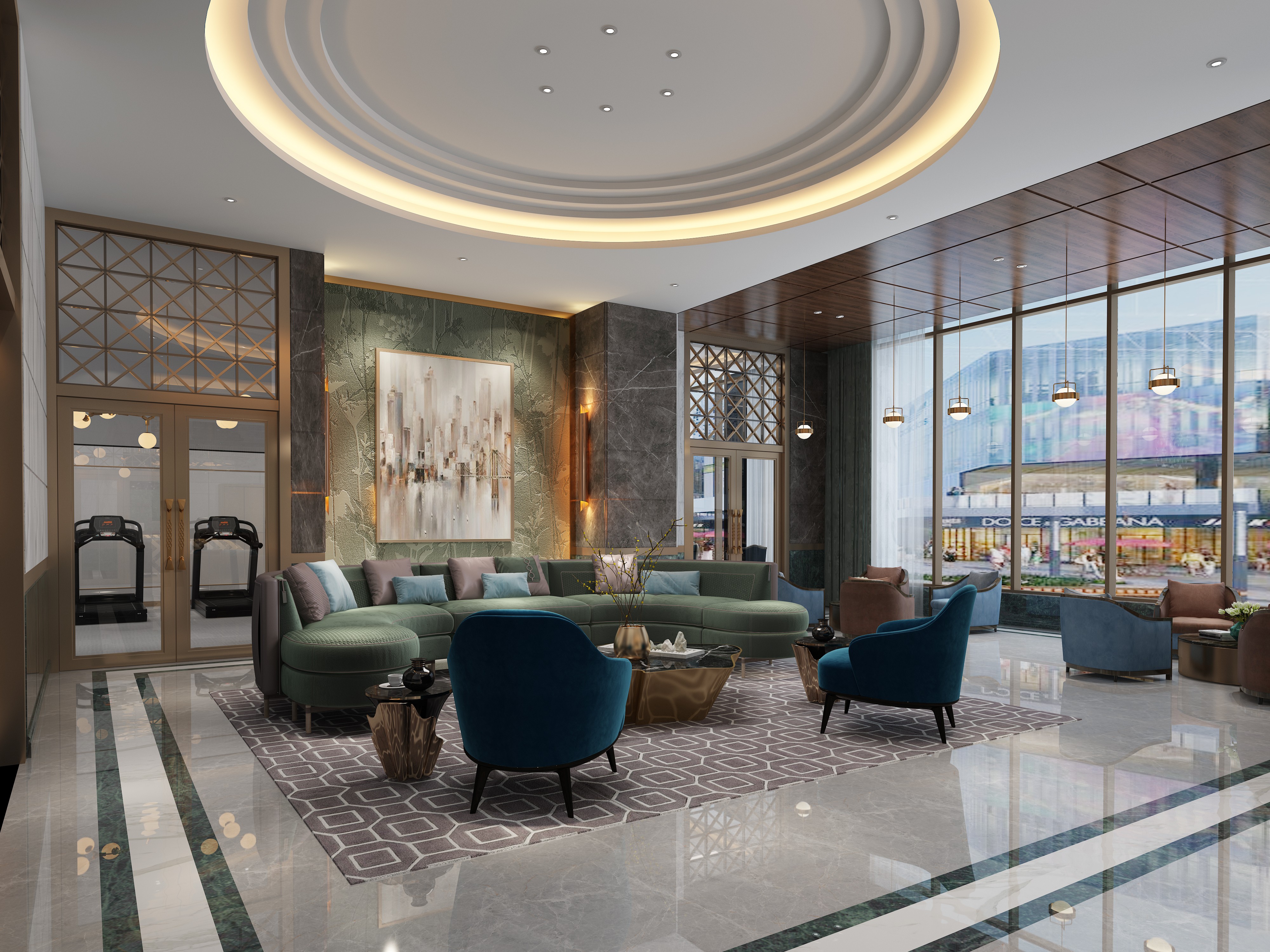 现代私人会所 - 效果图交流区-建e室内设计网