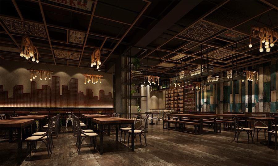 现代烧烤店设计案例效果图