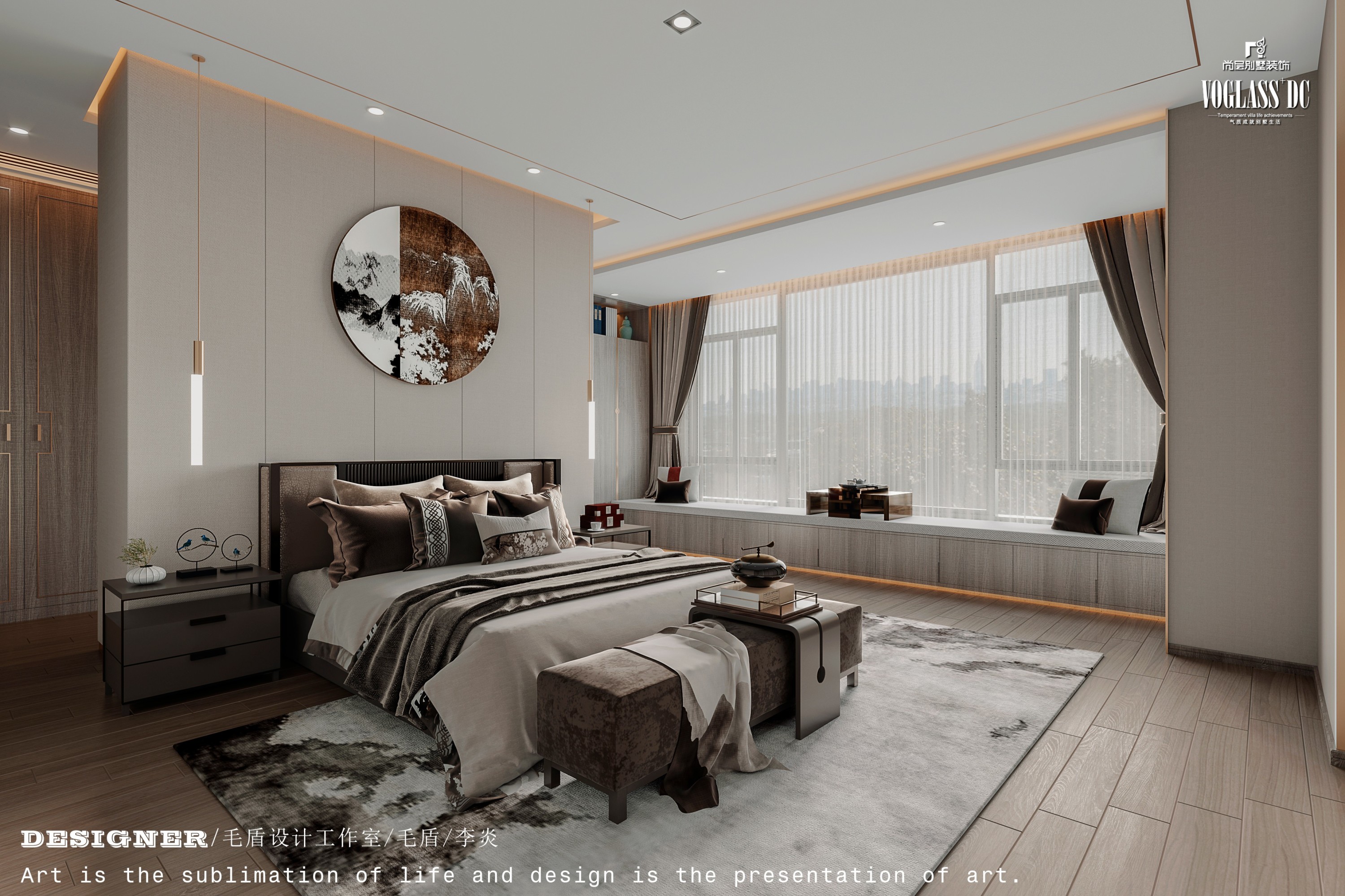 新中式家装设计方案[ID: 106644553]_建e效果图