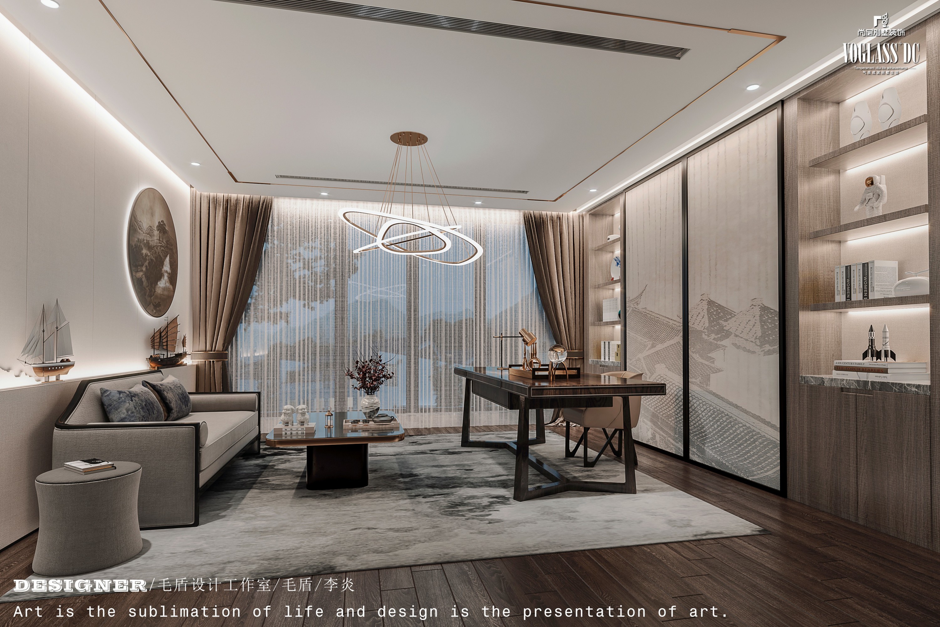 新中式家装设计方案[ID: 106644553]_建e效果图