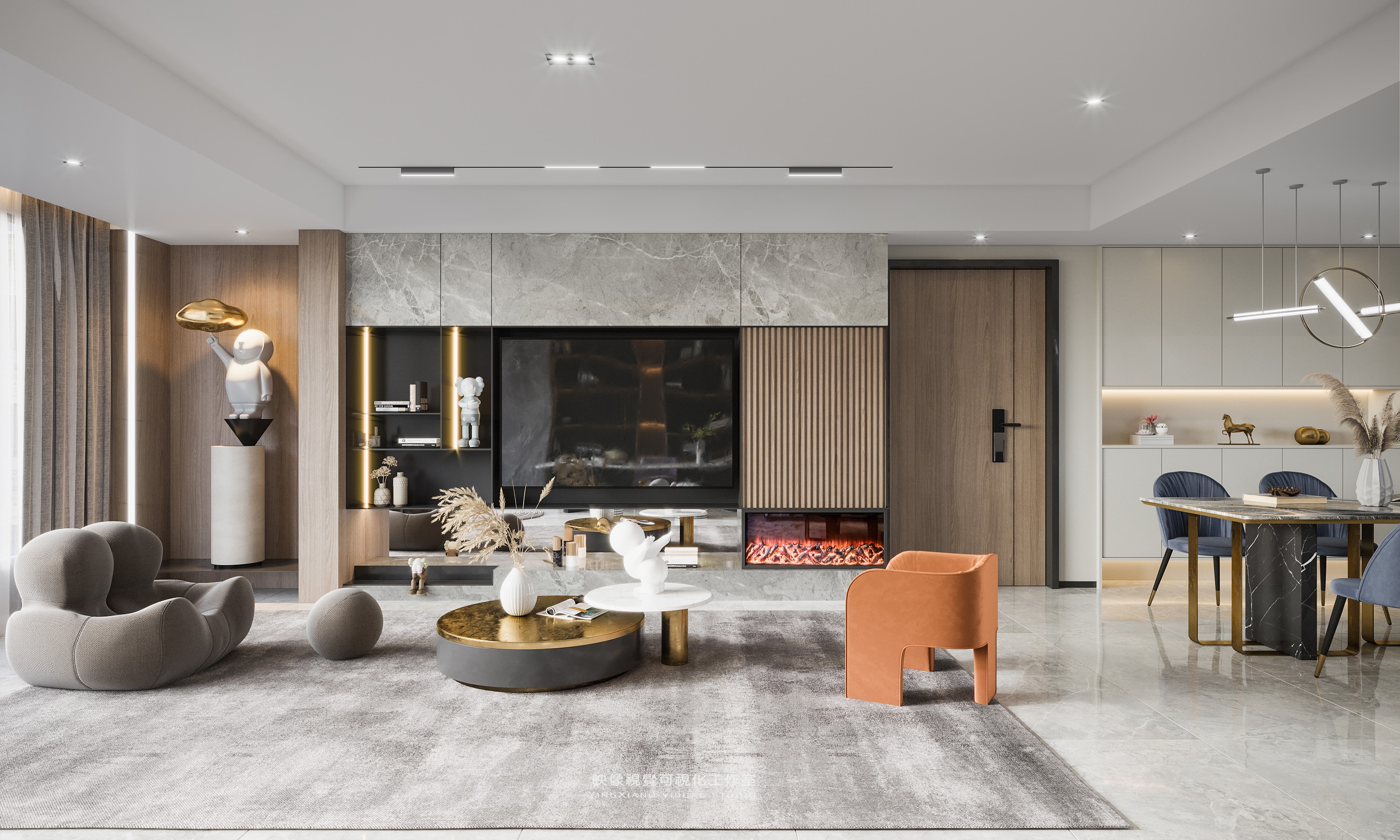 现代侘寂风家装设计 - 效果图交流区-建e室内设计网