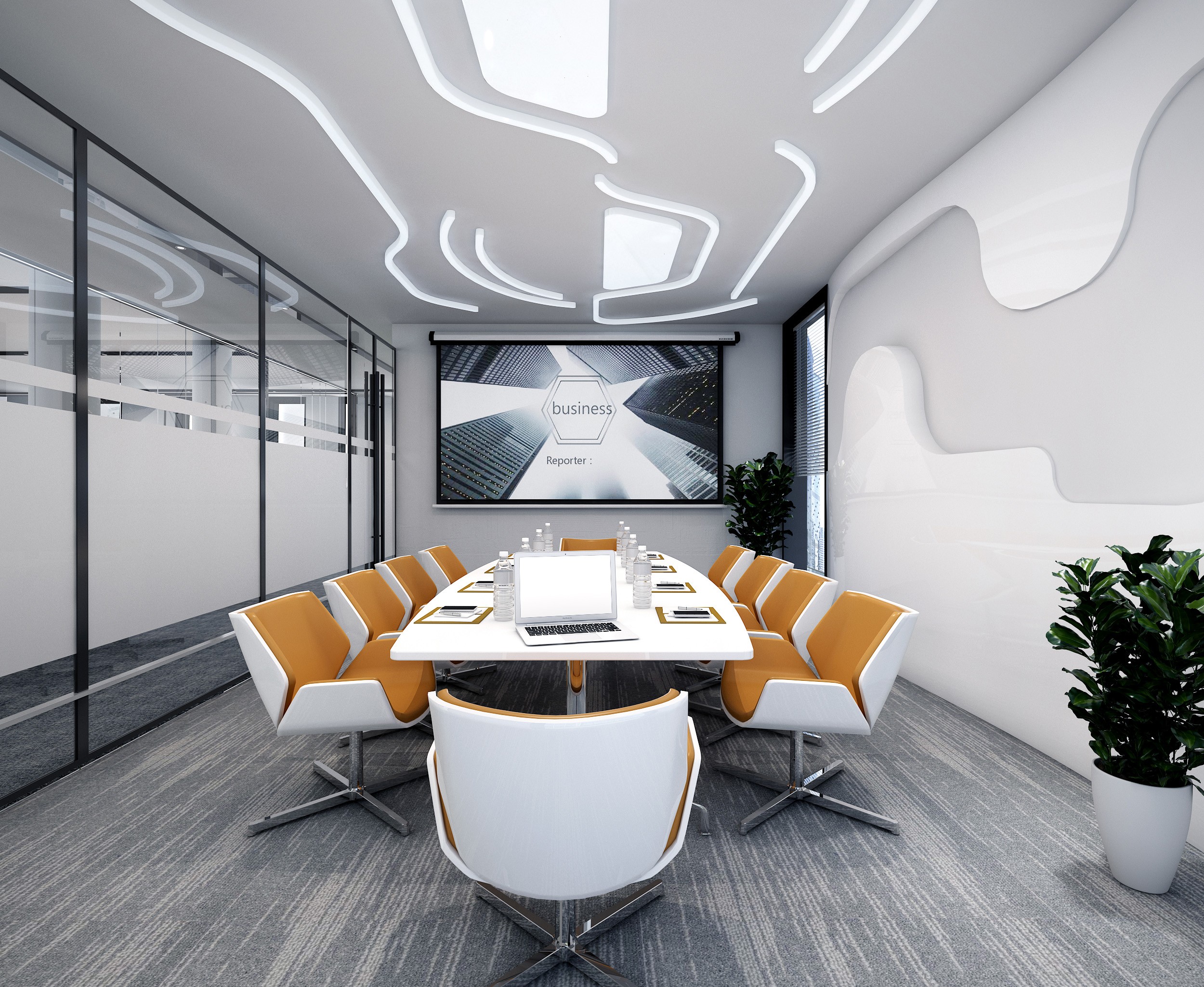 现代办公空间 - 效果图交流区-建e室内设计网