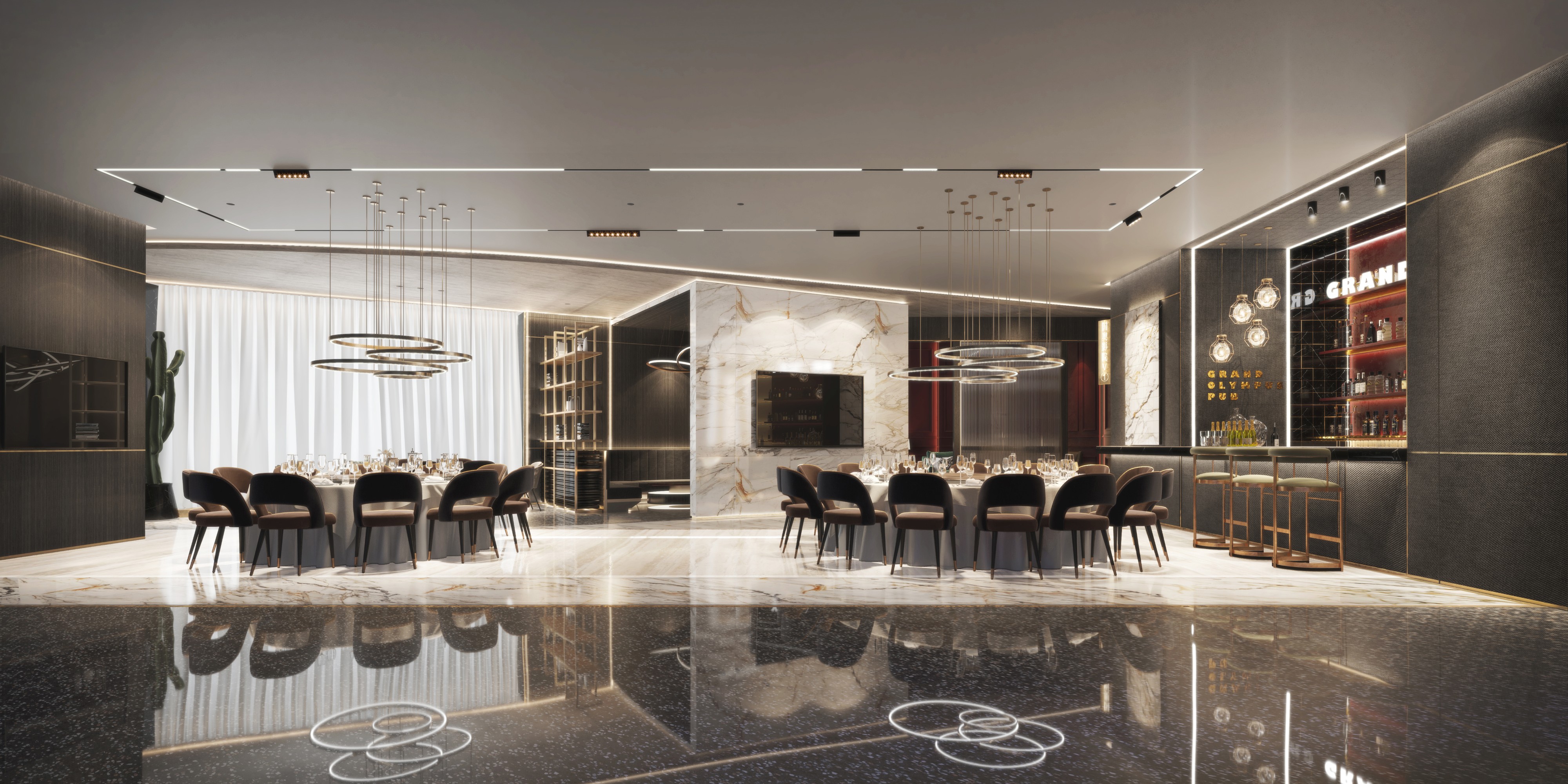 现代会所 - 效果图交流区-建e室内设计网