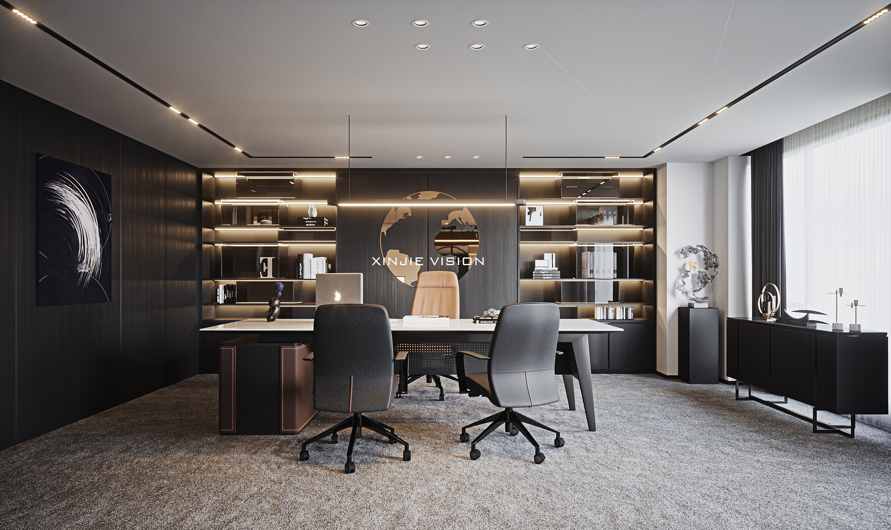 北欧办公空间 - 效果图交流区-建e室内设计网