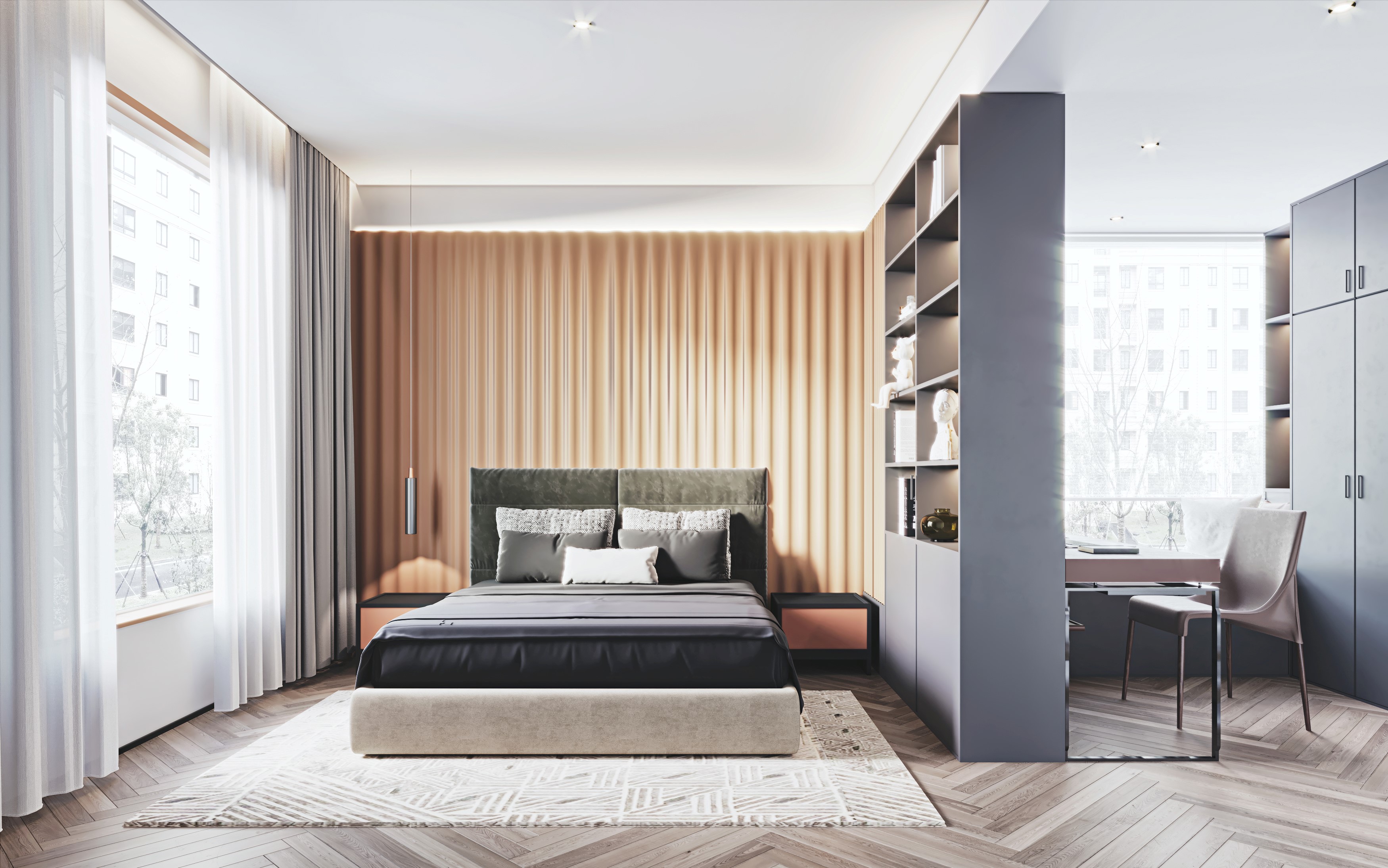 新中式家装设计方案 - 效果图交流区-建e室内设计网