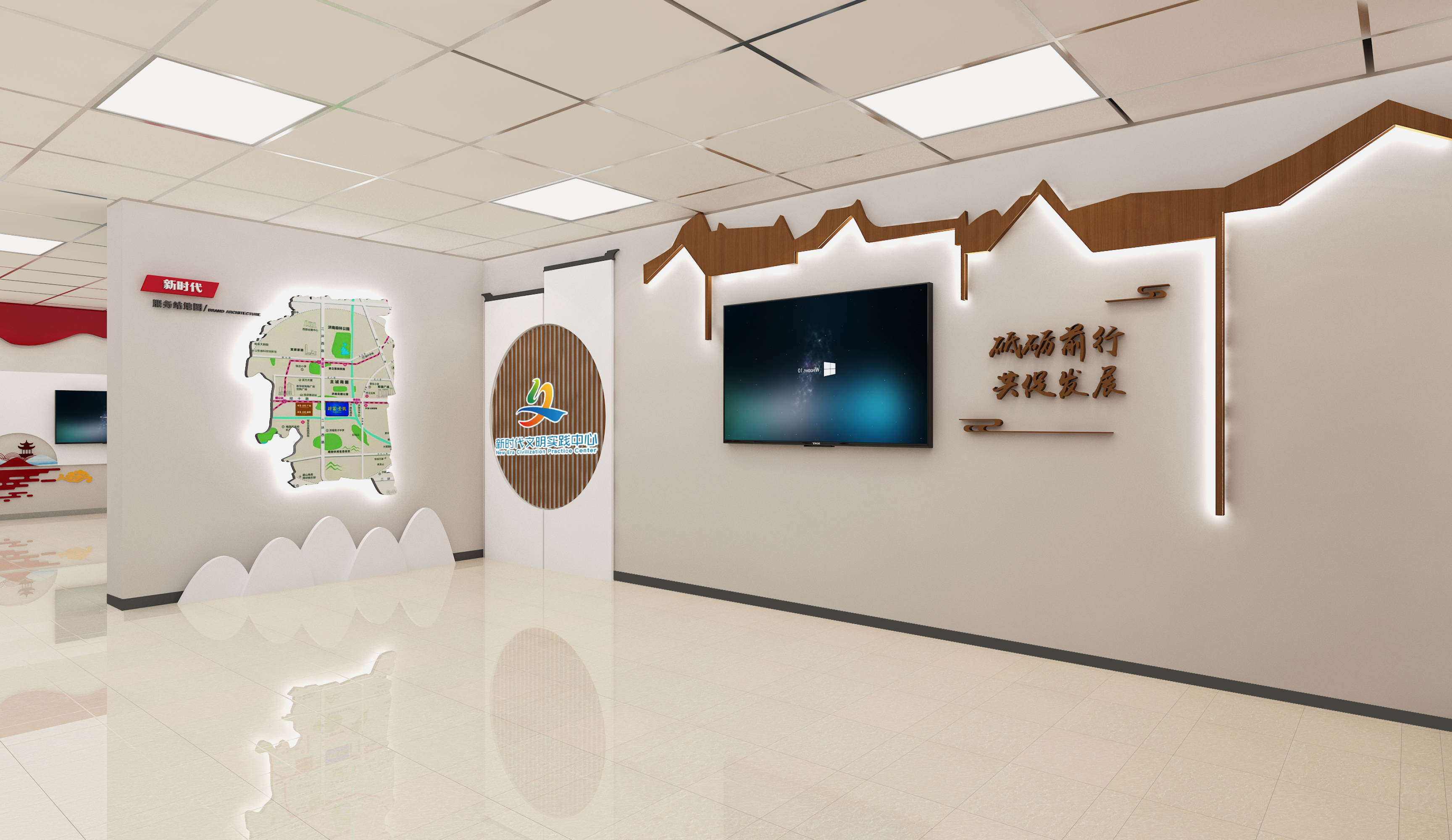 新中式展厅[ID: 107168948]_建e效果图