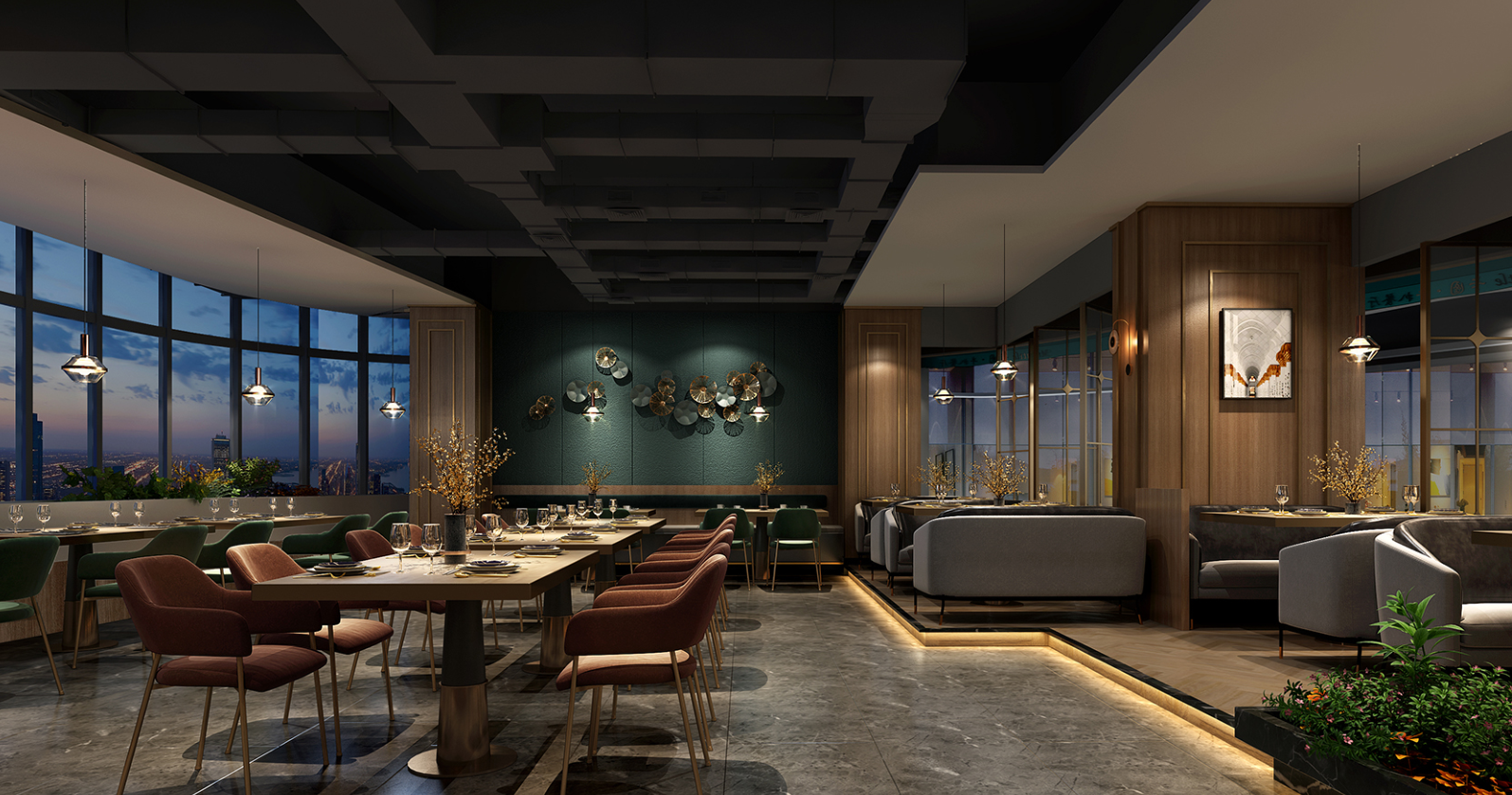 广西南海西餐厅装修设计案例赏析 - 效果图交流区-建e室内设计网