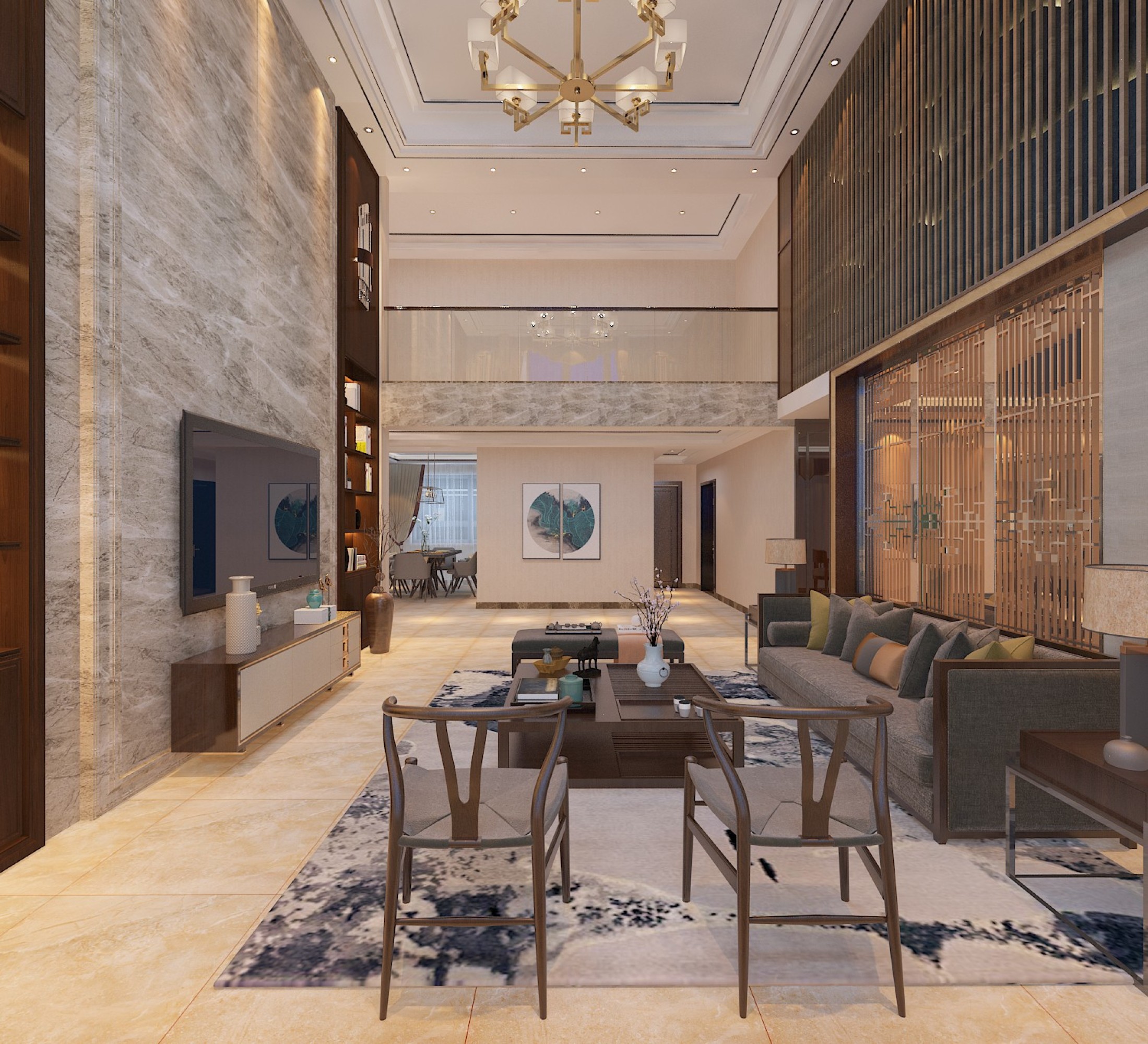 家装新中式[ID: 107824131]_建e效果图